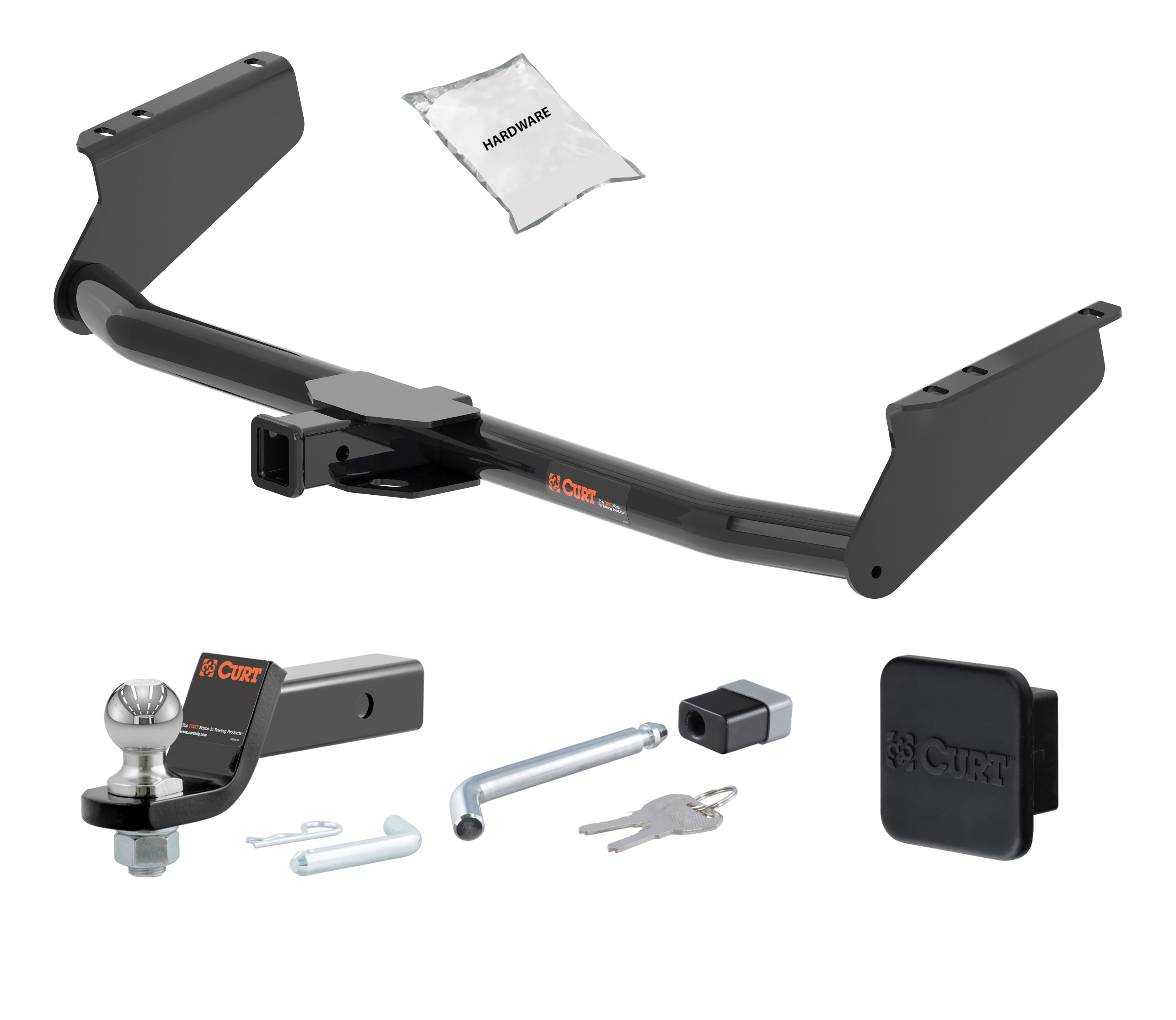 21 - 24 Toyota Sienna 2in. CURT Trailer Hitch + Ball Mount + Cover + Lock Kit HWA2433 thumbnail 0