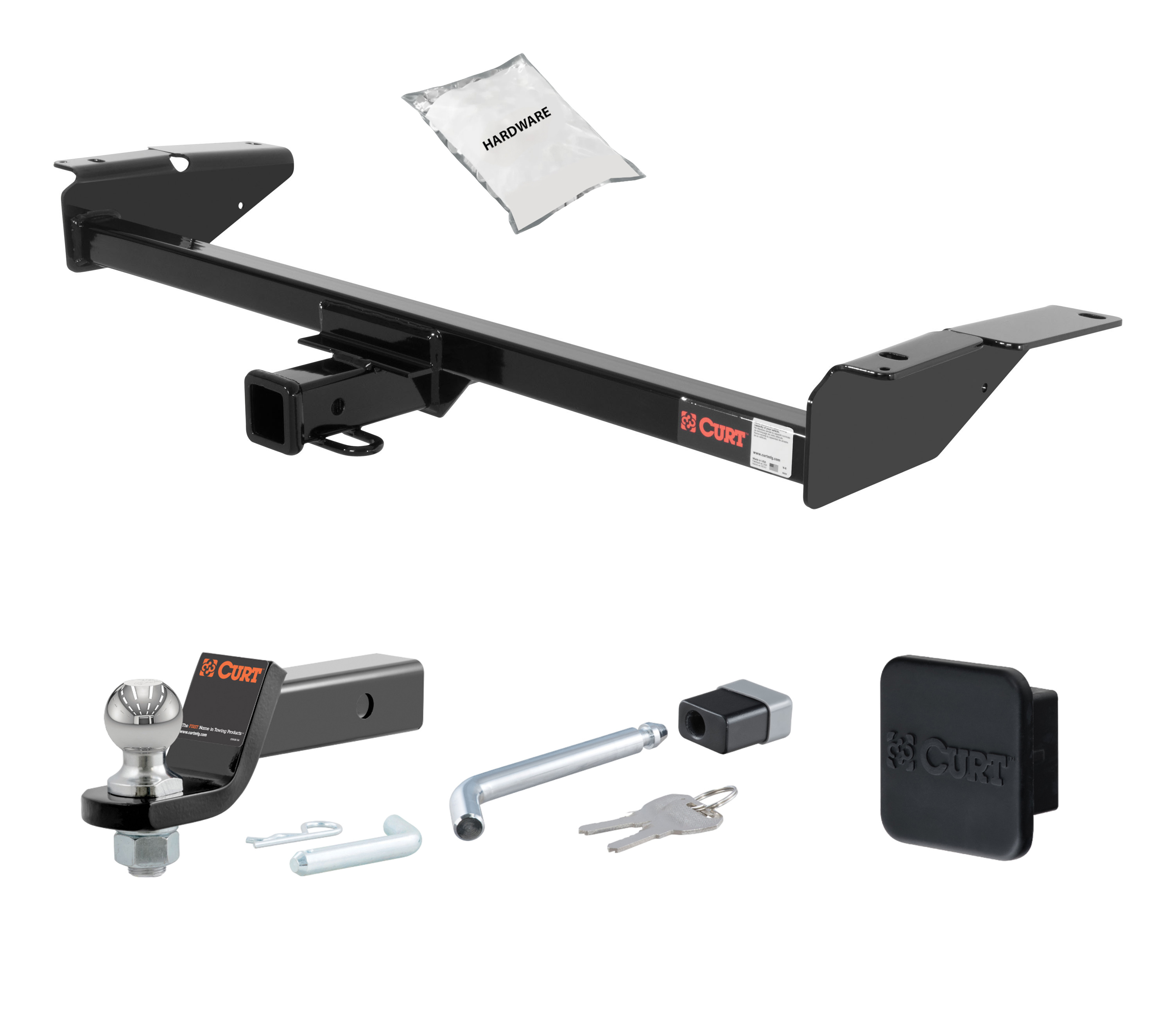 79 - 86 Ford LTD Sedan 2in. CURT Trailer Hitch + Ball Mount + Cover + Lock Kit HWA955 thumbnail 0