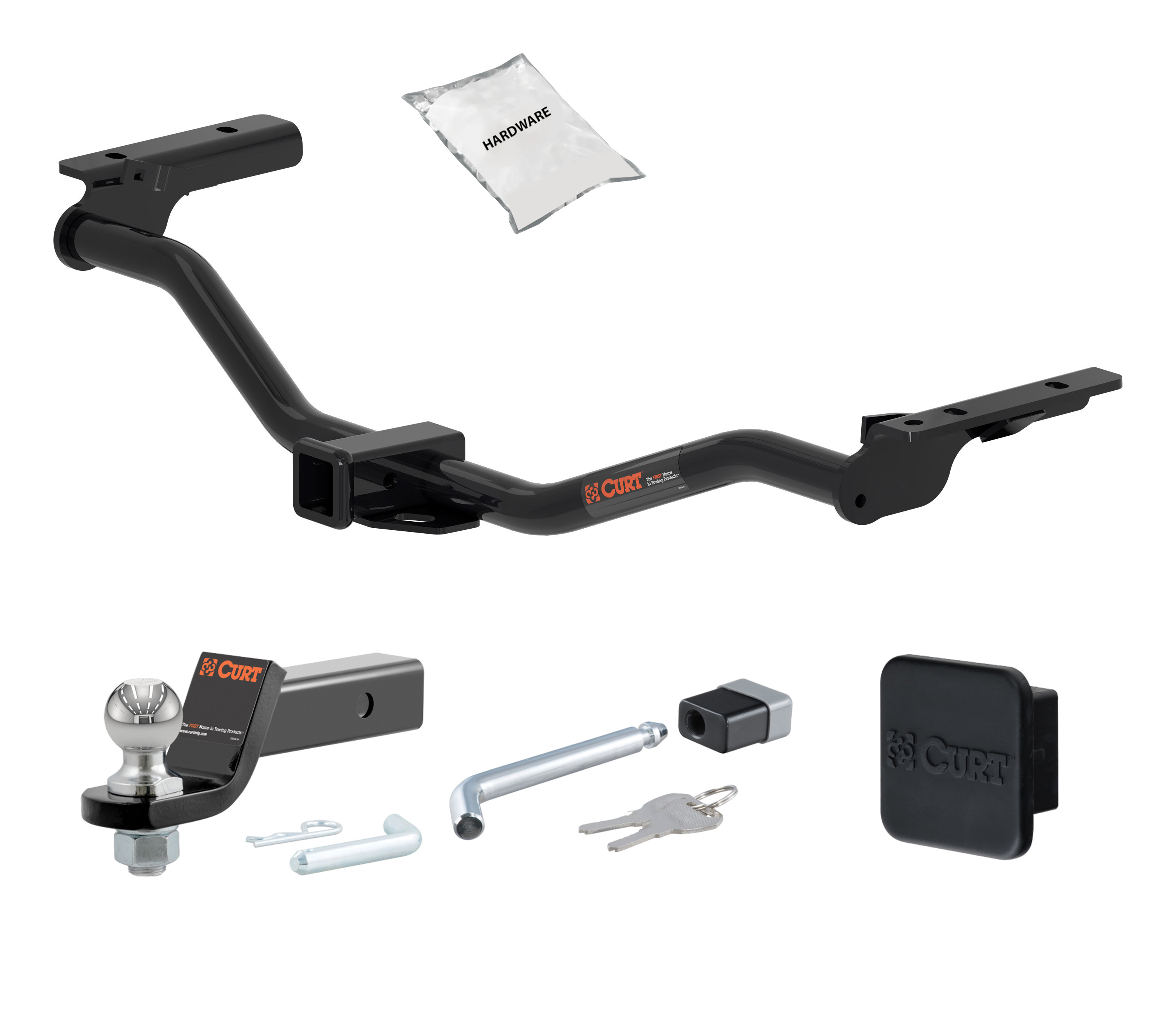 11 - 19 Ford Explorer 2in. CURT Trailer Hitch + Ball Mount + Cover + Lock Kit HWA831 thumbnail 0