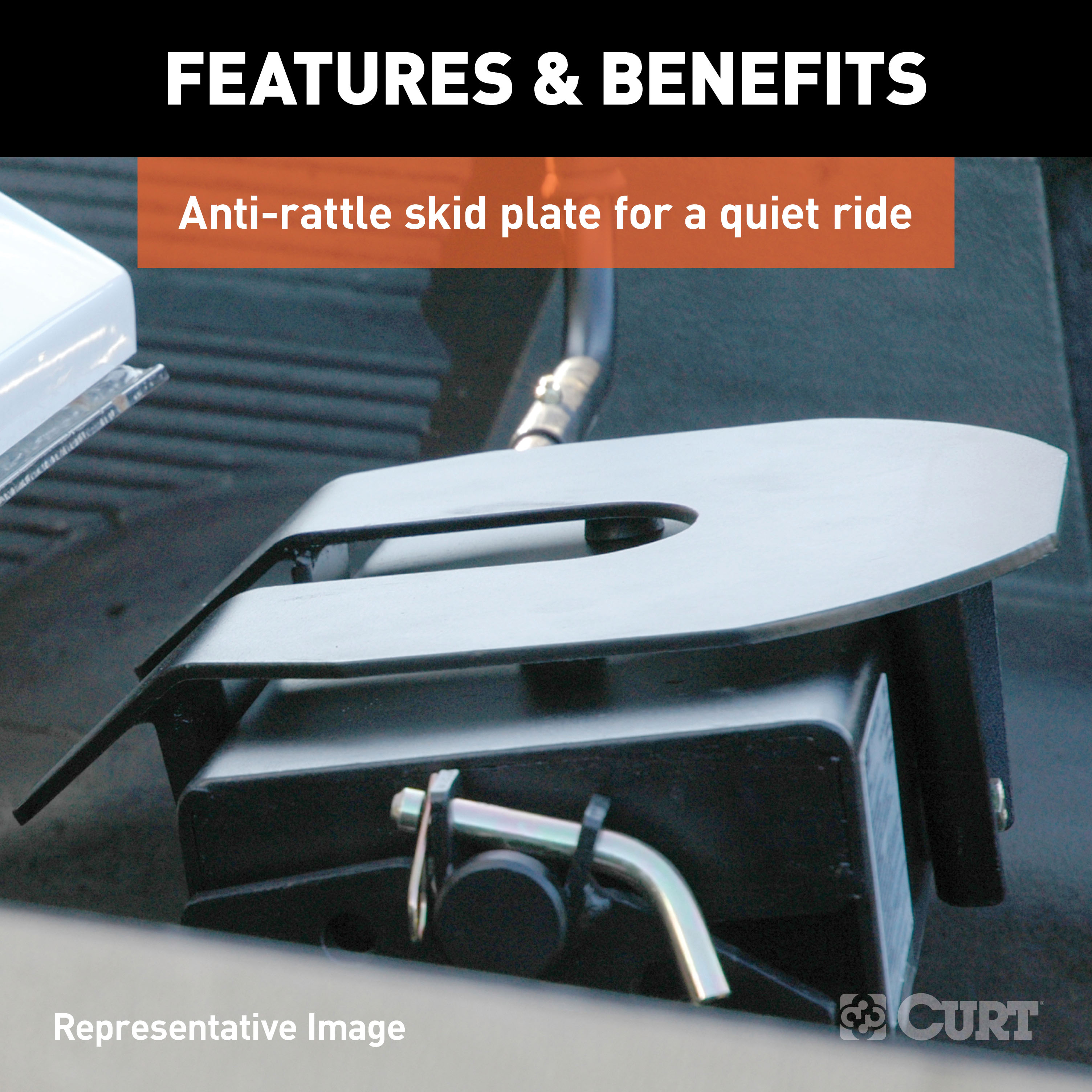 CURT 16K, E16 5th Wheel Slider Hitch, 16,000 lbs, Select Ford F-250, F-350, F-450, 6.75-Foot Bed Puck System 16674 thumbnail 4