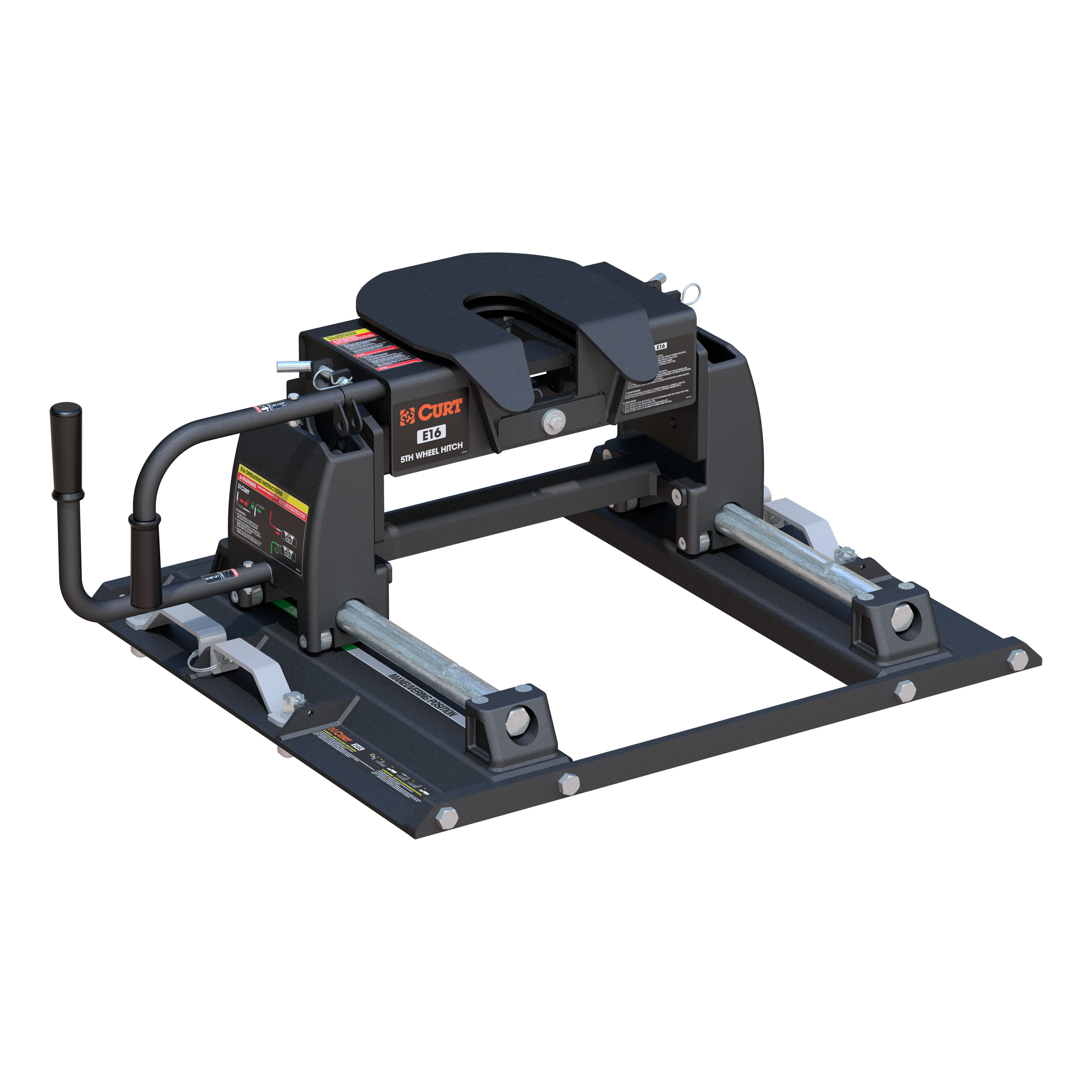 CURT 16K, E16 5th Wheel Slider Hitch, 16,000 lbs, Select Ford F-250, F-350, F-450, 6.75-Foot Bed Puck System 16674 thumbnail 0