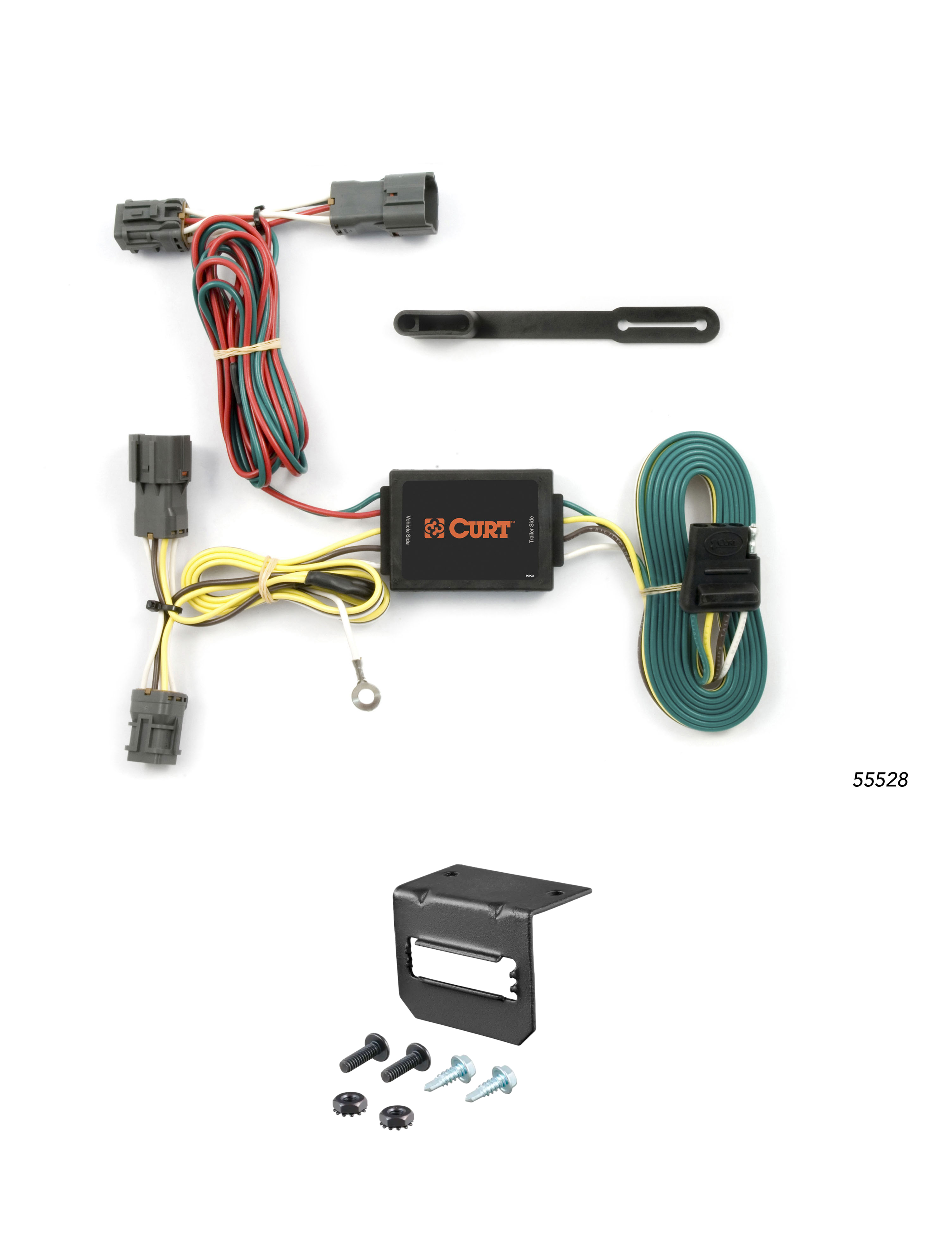 05-09 Hyundai Tucson CURT 4-flat Plug and Play Trailer Wiring thumbnail 0