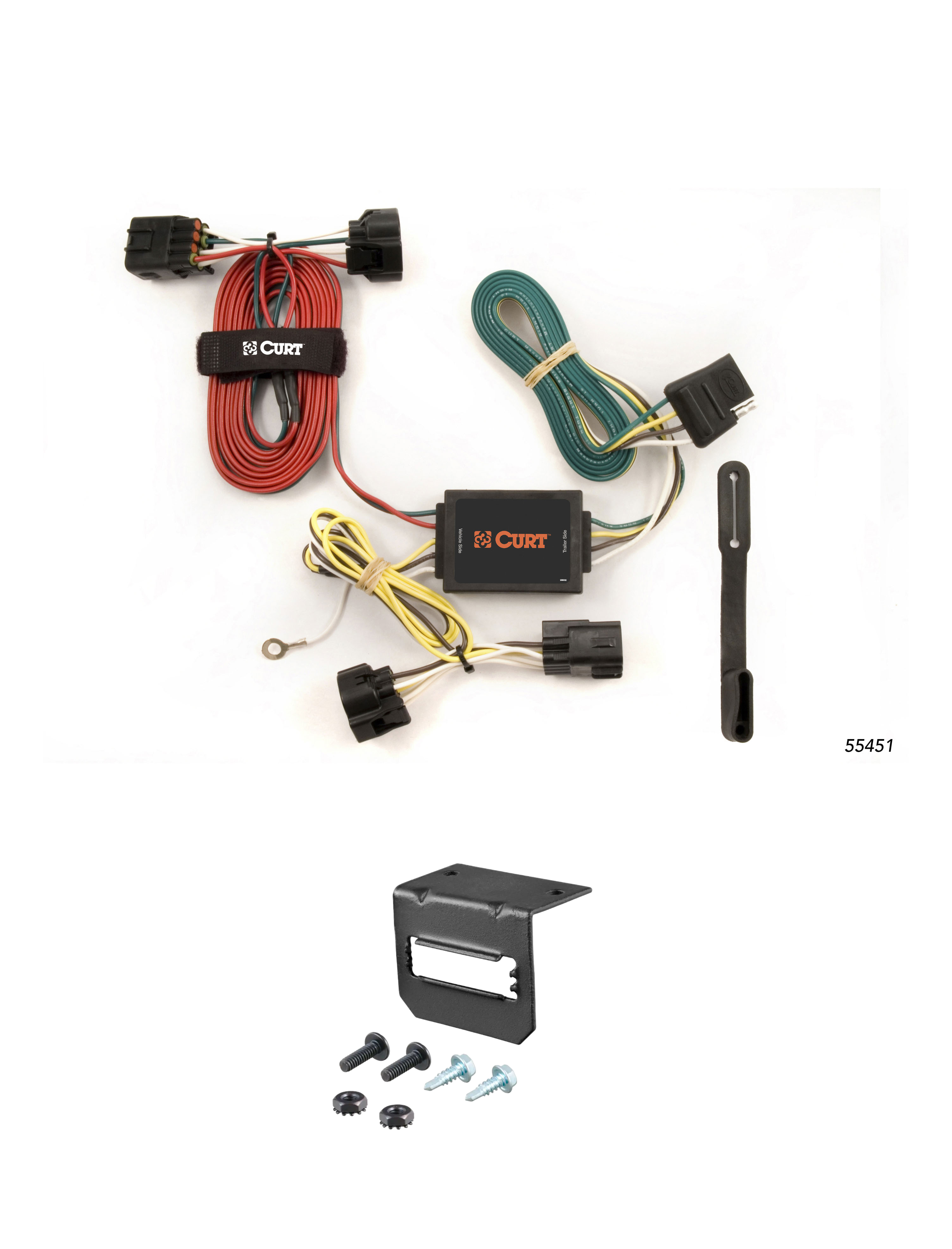05-06 JEEP Grand Cherokee Excluding SRT, SRT8, Trackhawk or diesel CURT 4-flat Plug and Play Trailer Wiring thumbnail 0