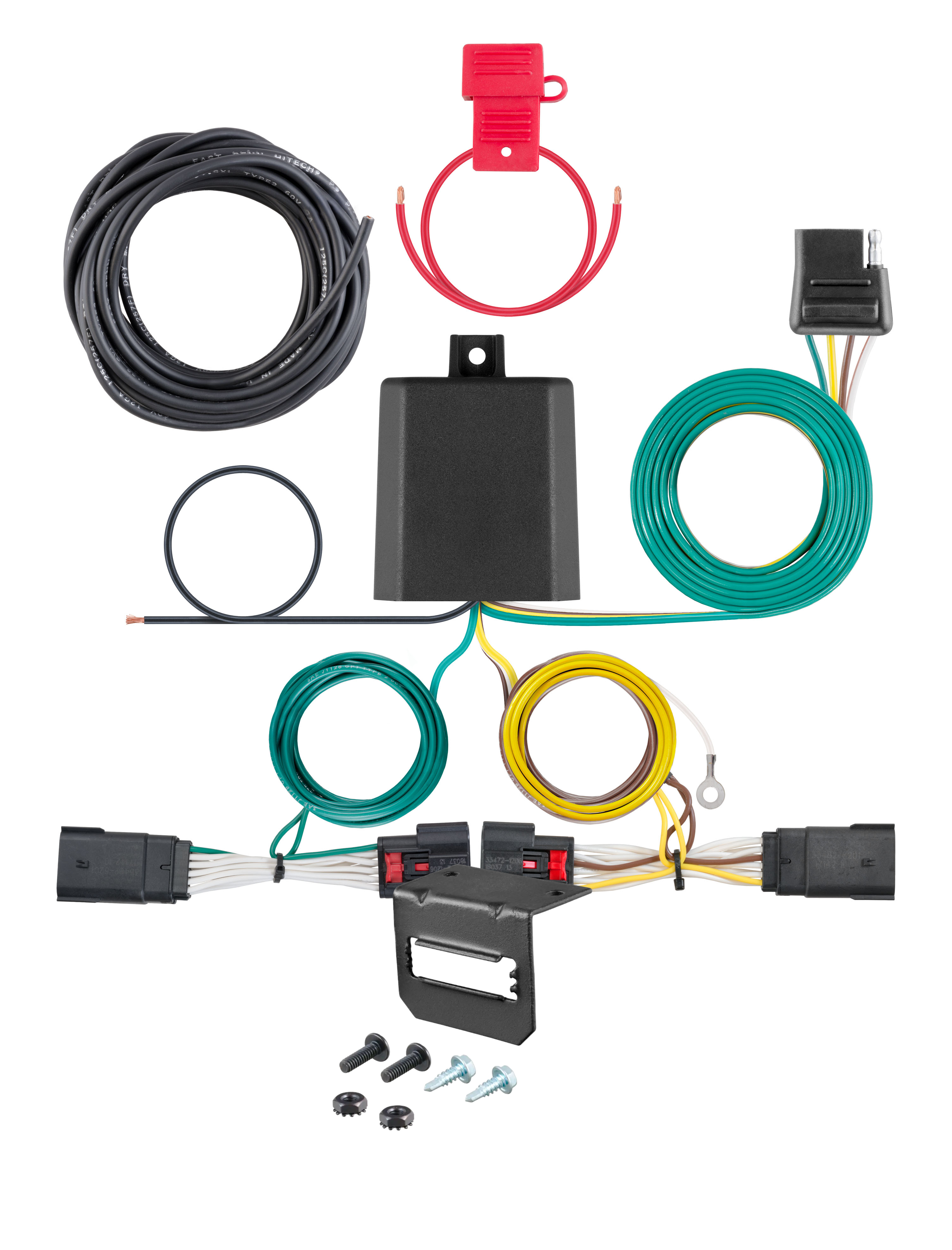 18-24 JEEP Wrangler JL, excluding diesel CURT 4-flat Plug and Play Trailer Wiring thumbnail 0