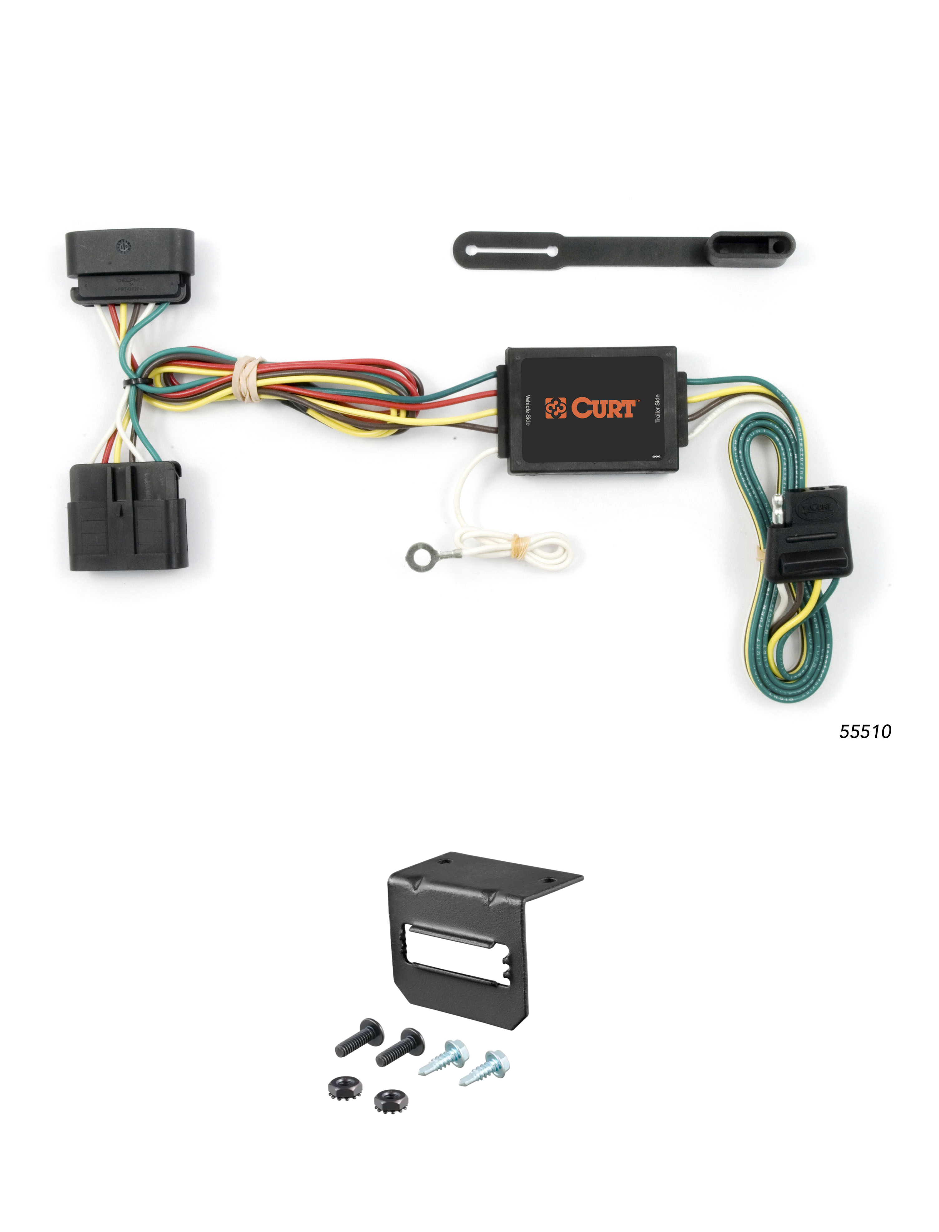 04-12 Chevrolet Colorado CURT 4-flat Plug and Play Trailer Wiring thumbnail 0