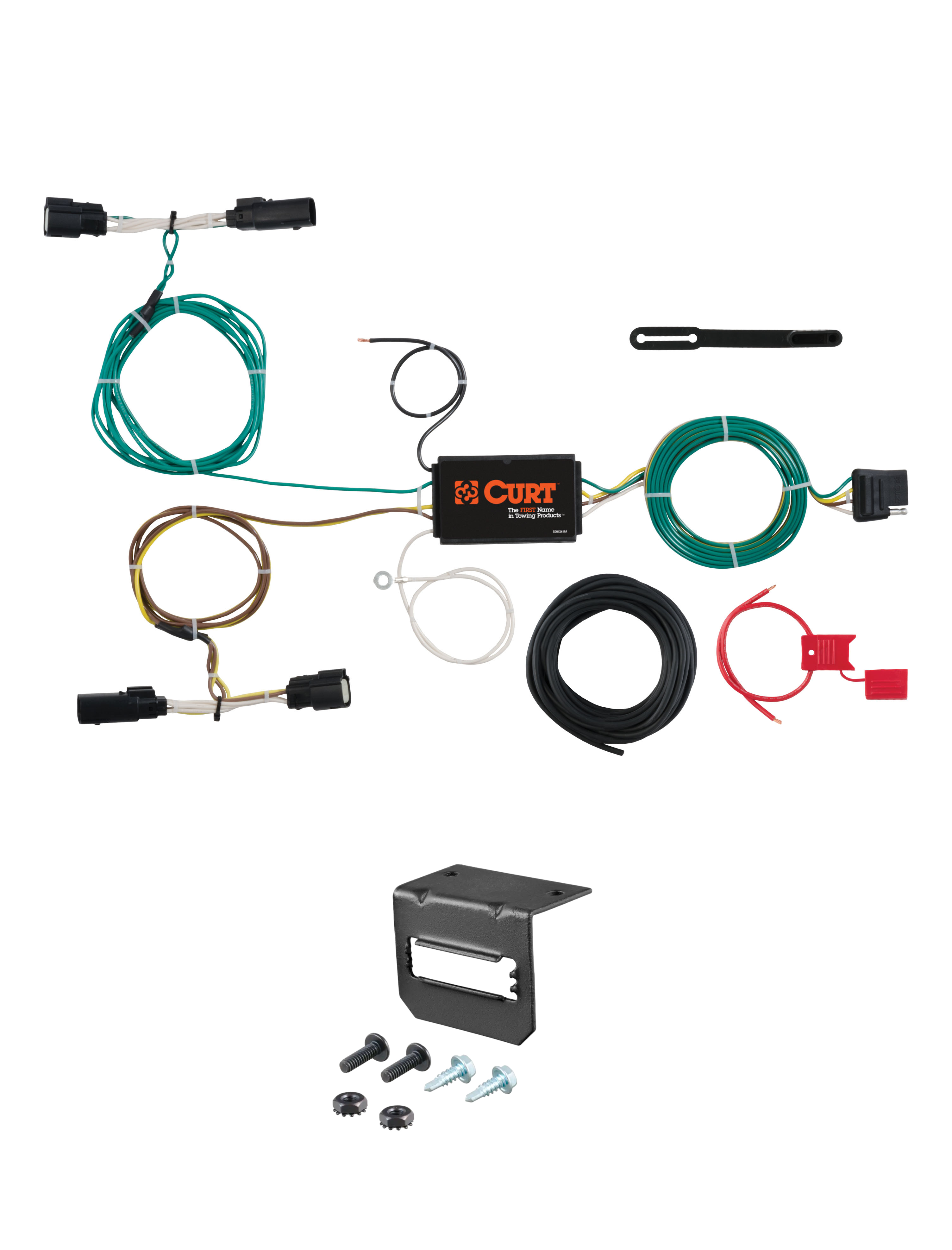 15-18 Ford Edge Excluding EcoBoost CURT 4-flat Plug and Play Trailer Wiring thumbnail 0