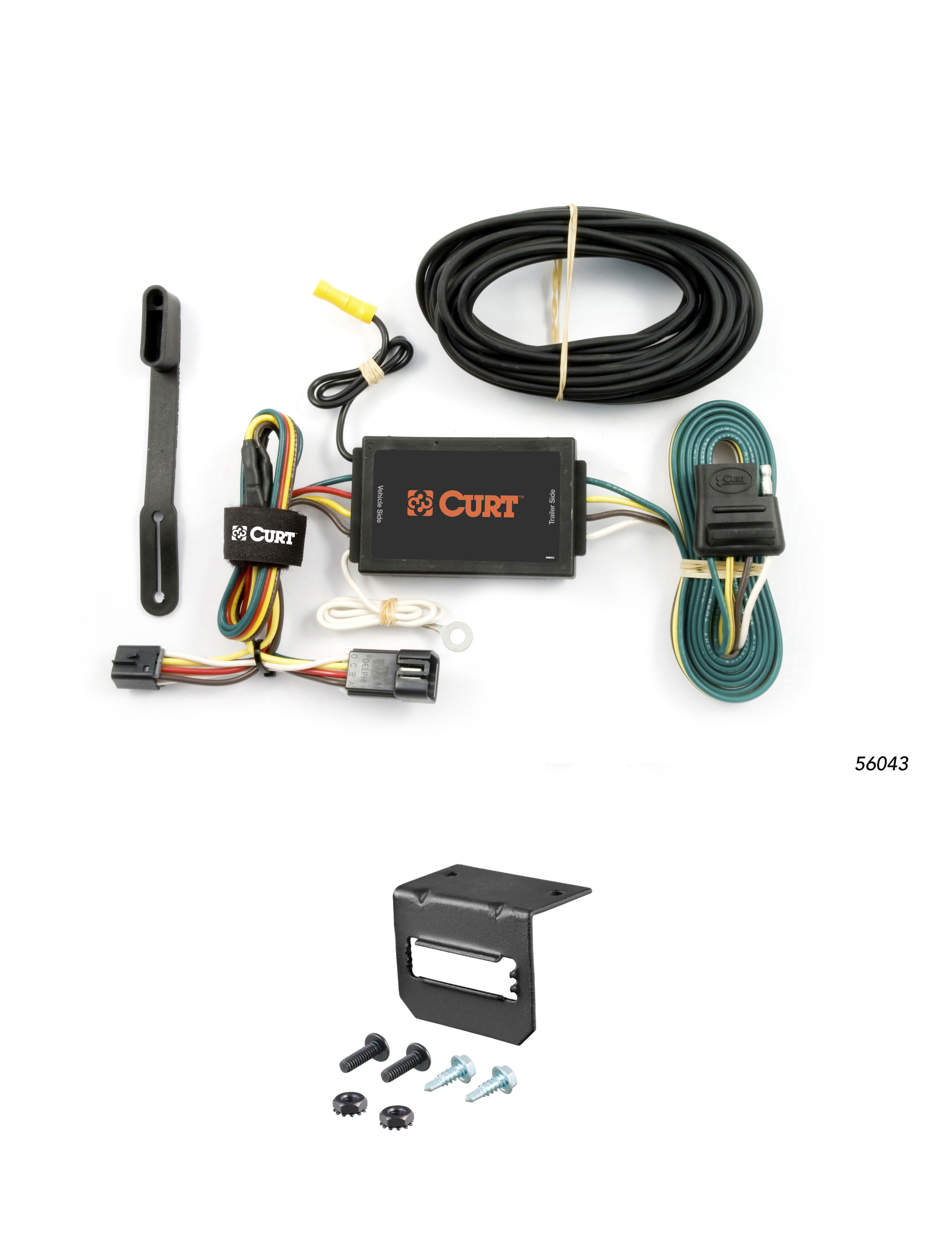 03-07 Cadillac CTS Sedan CURT 4-flat Plug and Play Trailer Wiring thumbnail 0