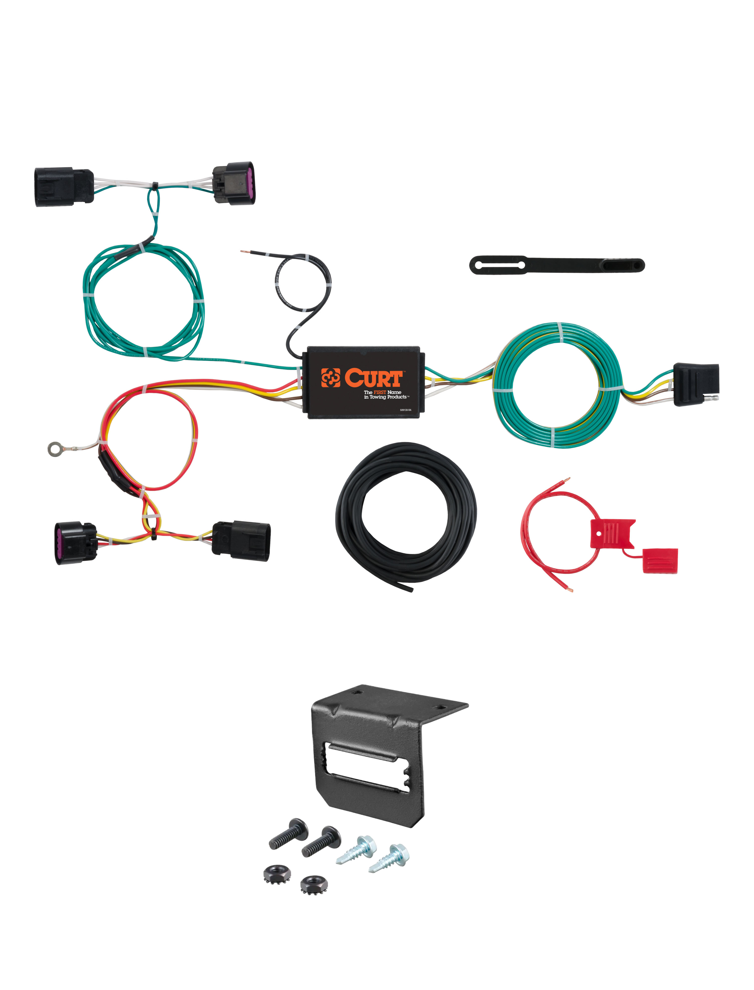 12-17 Cadillac CADILLAC  Excluding dual exhaust CURT 4-flat Plug and Play Trailer Wiring thumbnail 0