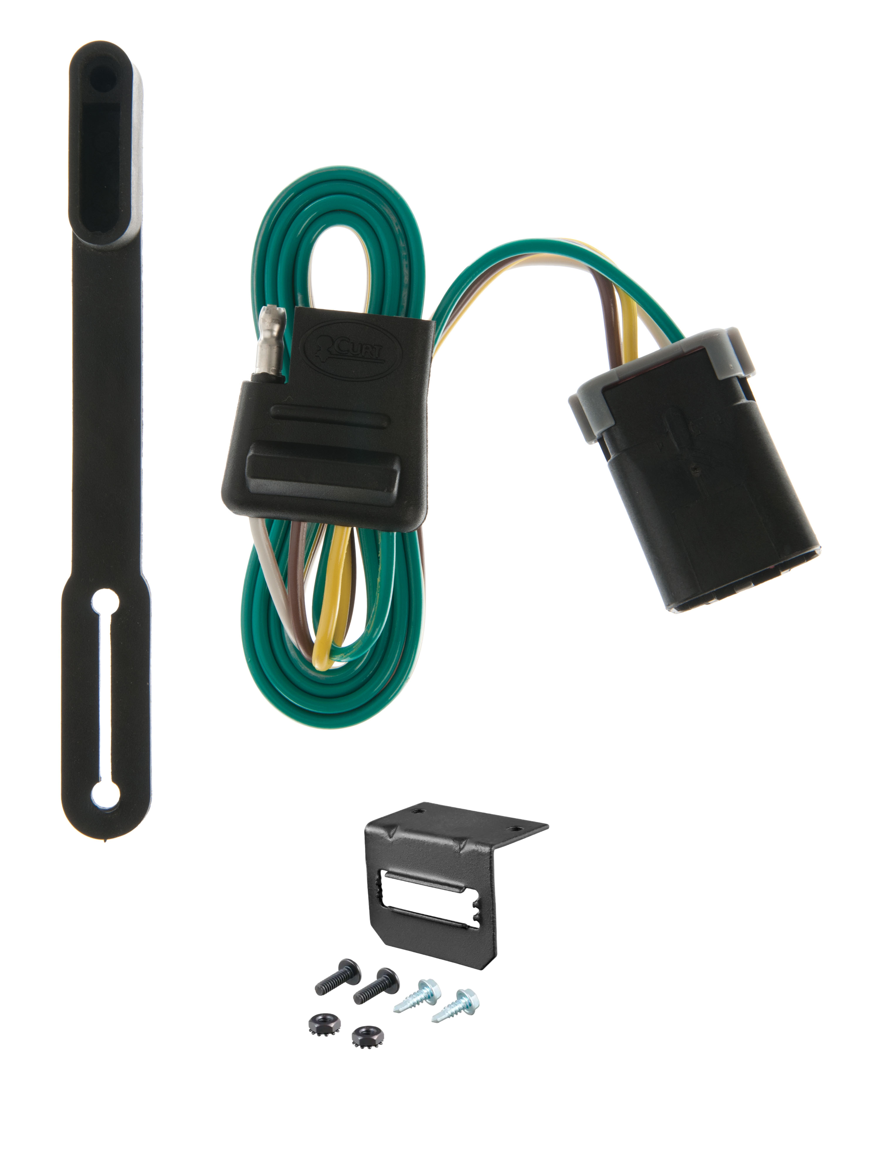 99-00 Dodge Van (full size) With factory step bumper CURT 4-flat Plug and Play Trailer Wiring thumbnail 0