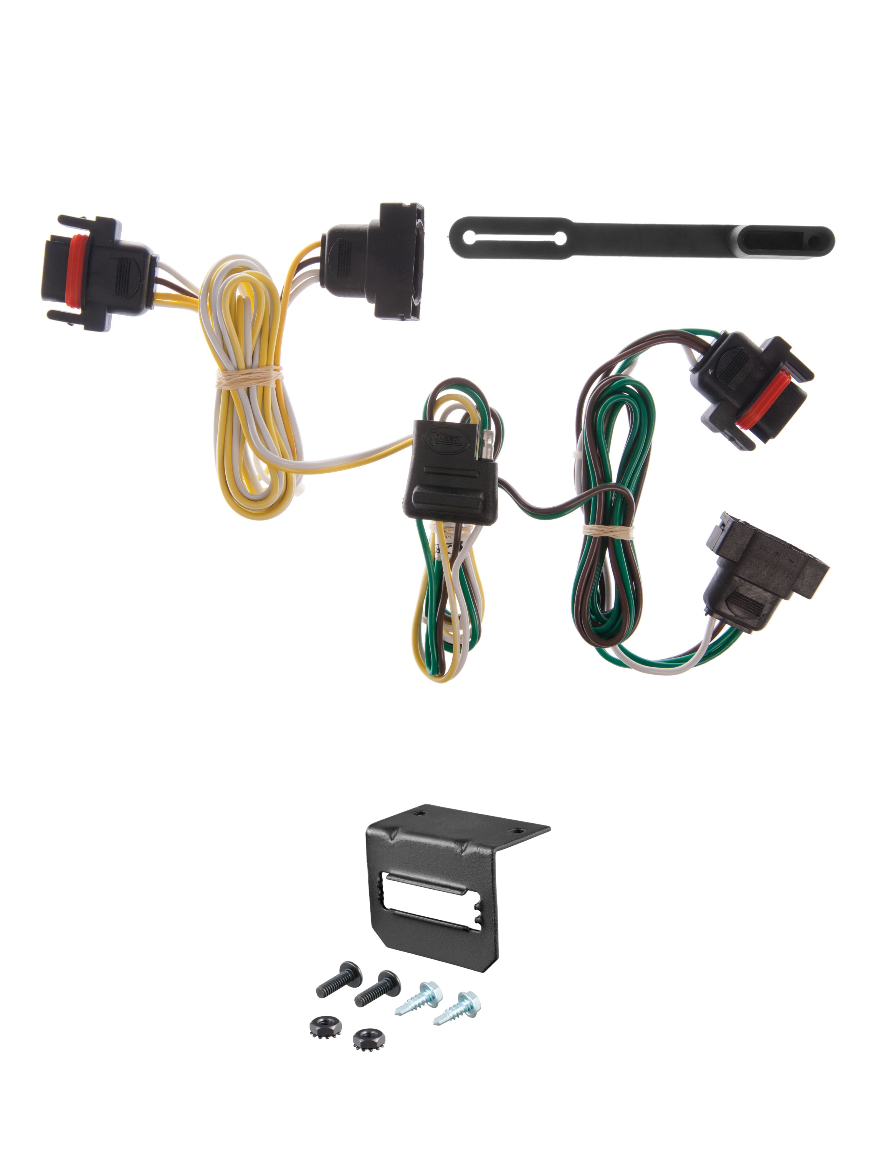 91-95 Chrysler Town & Country Excluding Stow 'n Go CURT 4-flat Plug and Play Trailer Wiring thumbnail 0