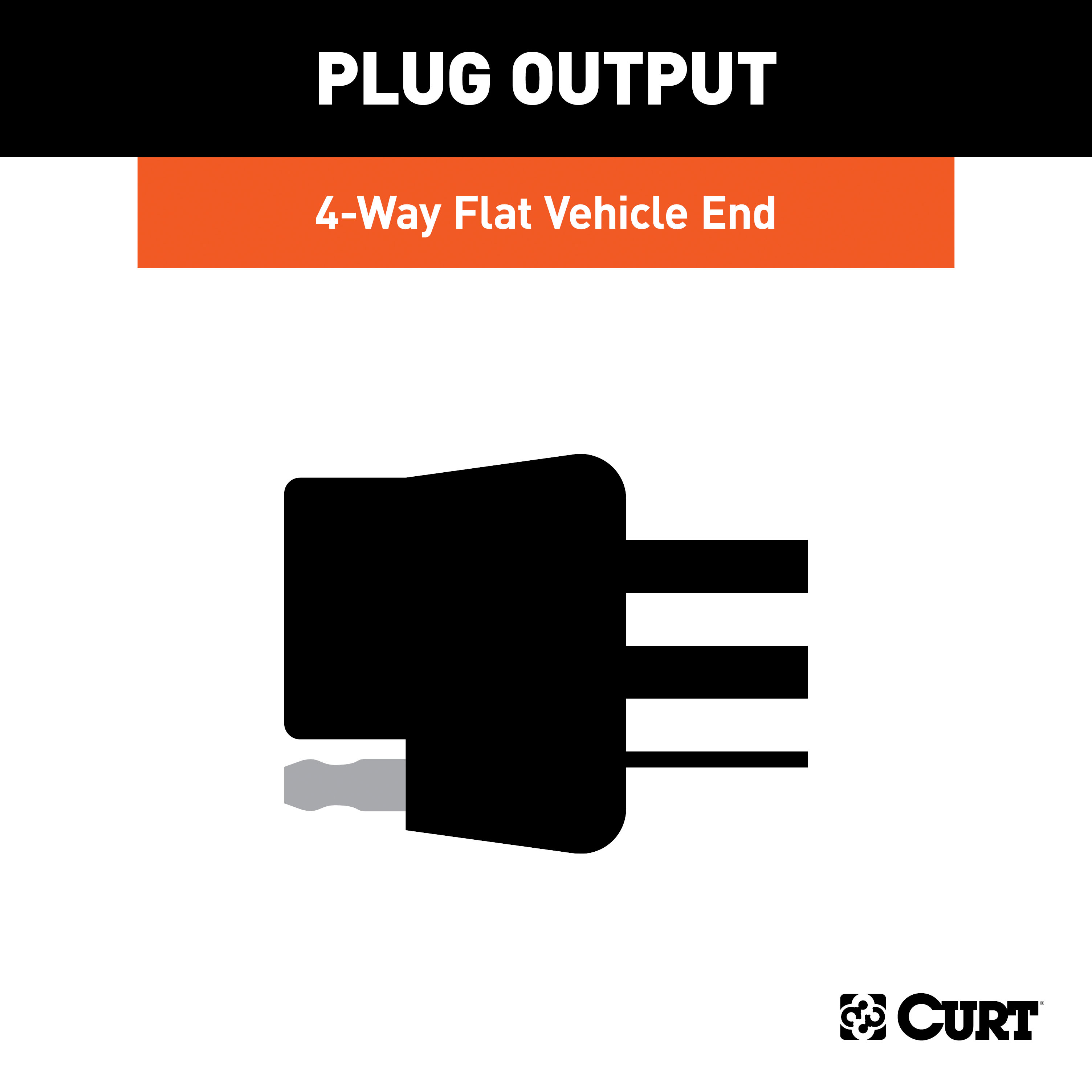 94-04 Ford Mustang Coupe, excluding GT CURT 4-flat Plug and Play Trailer Wiring thumbnail 3