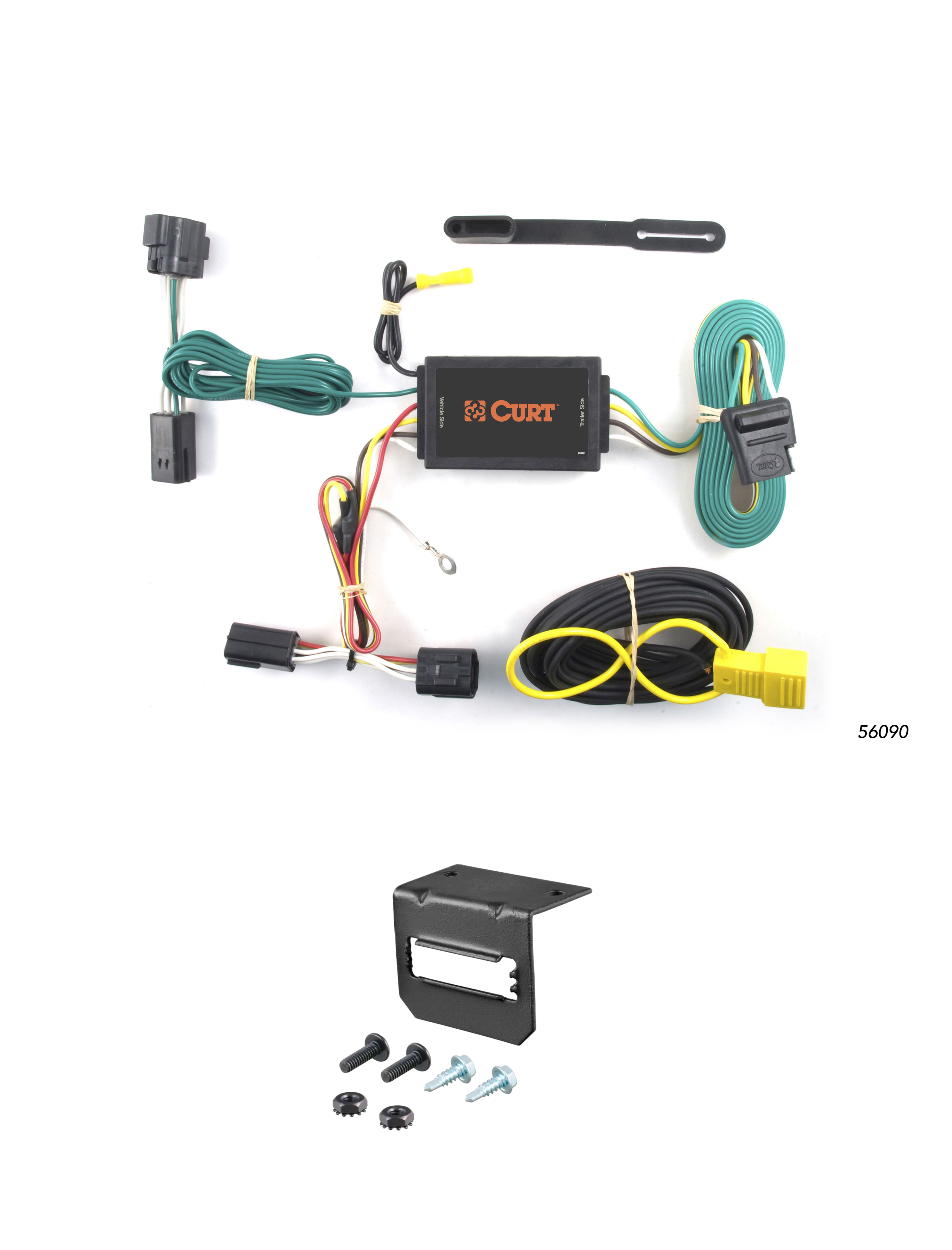 10-13 Ford Transit Connect Excluding electric models CURT 4-flat Plug and Play Trailer Wiring thumbnail 0