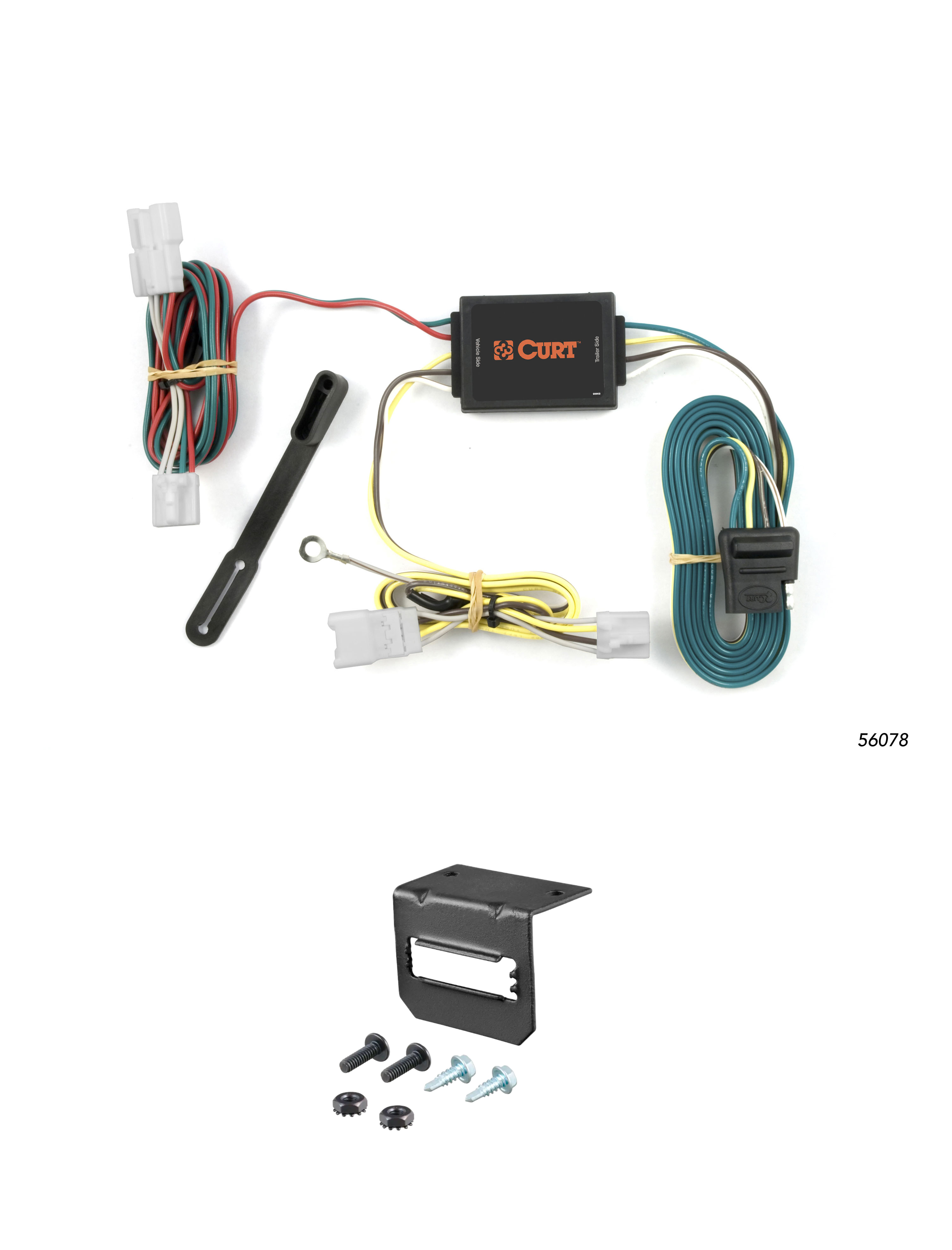 07-12 Hyundai Santa Fe CURT 4-flat Plug and Play Trailer Wiring thumbnail 0