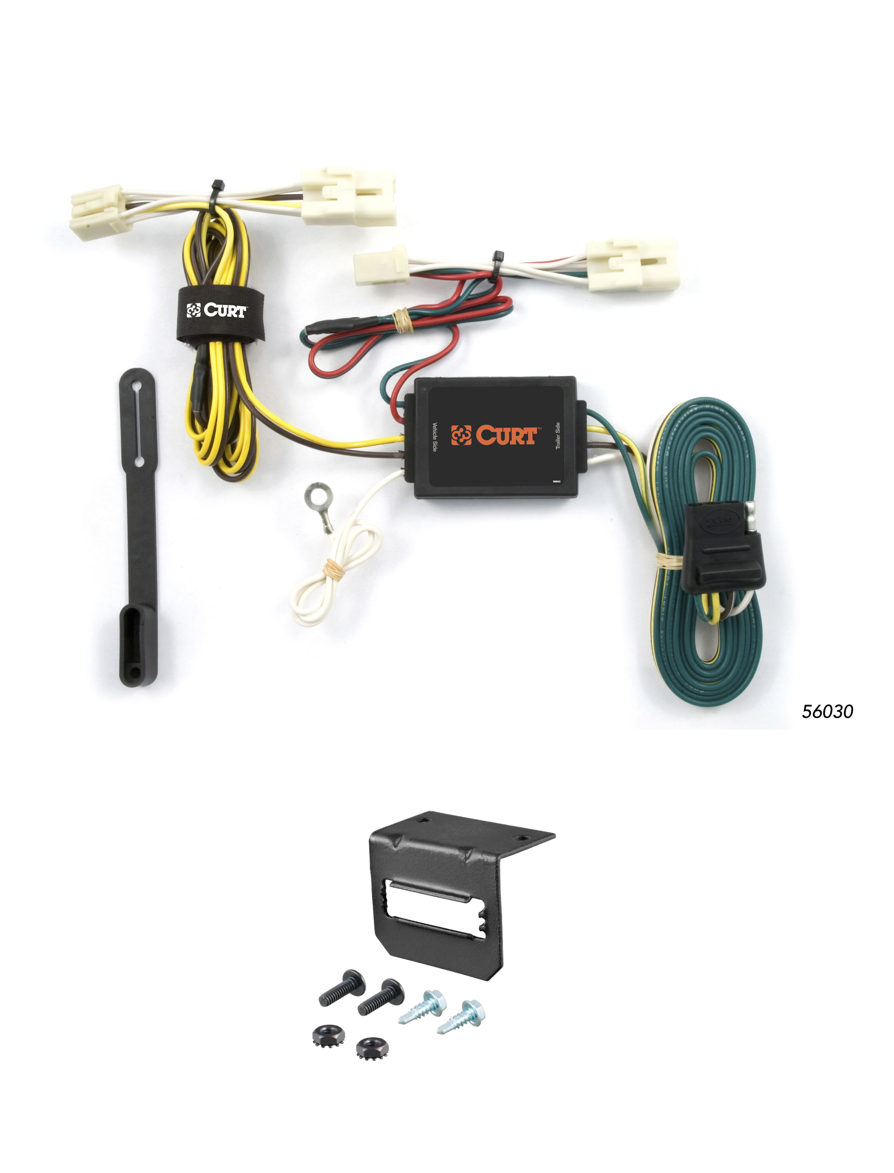 04-06 Scion xB CURT 4-flat Plug and Play Trailer Wiring thumbnail 0