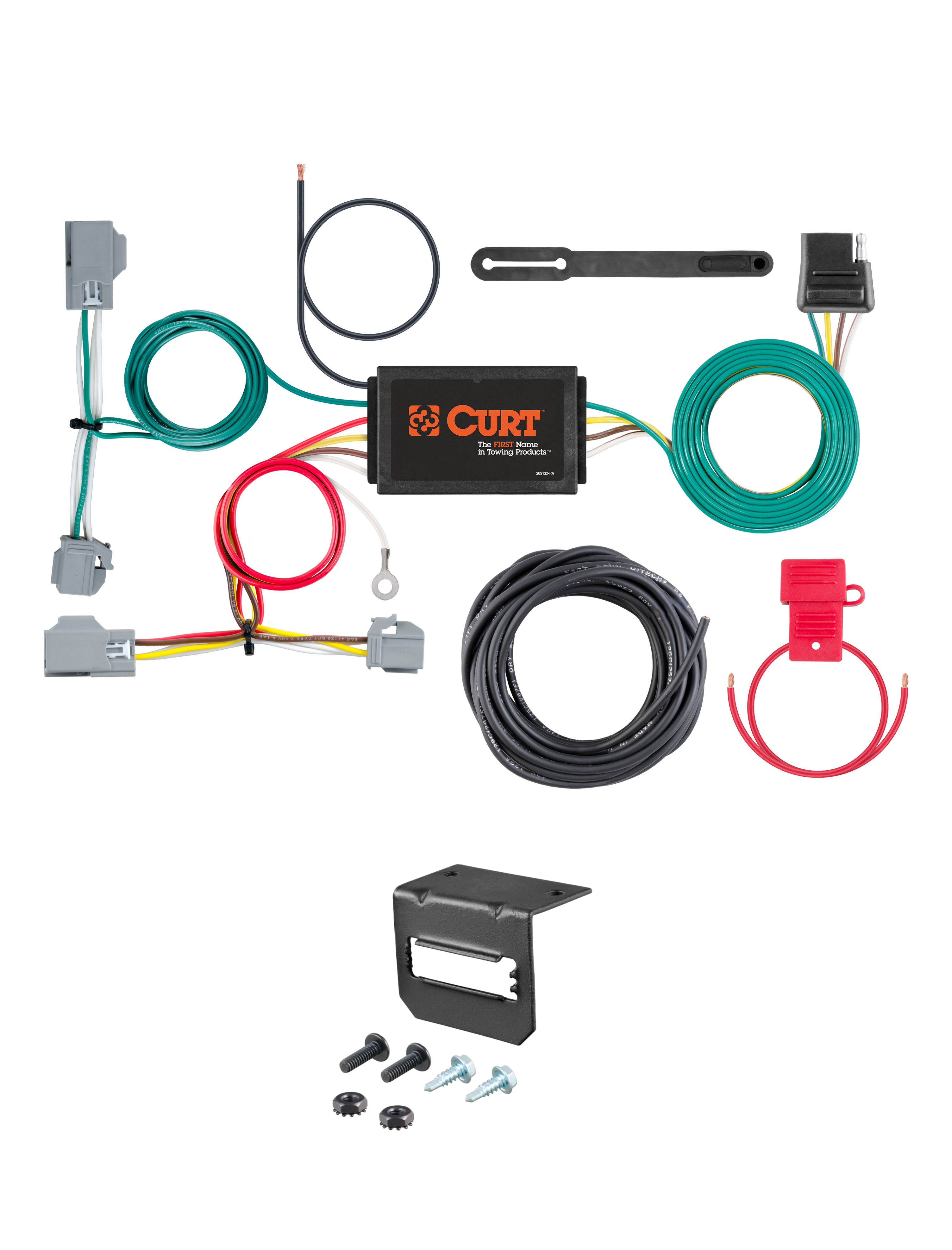 10-17 Volvo XC60 CURT 4-flat Plug and Play Trailer Wiring thumbnail 0