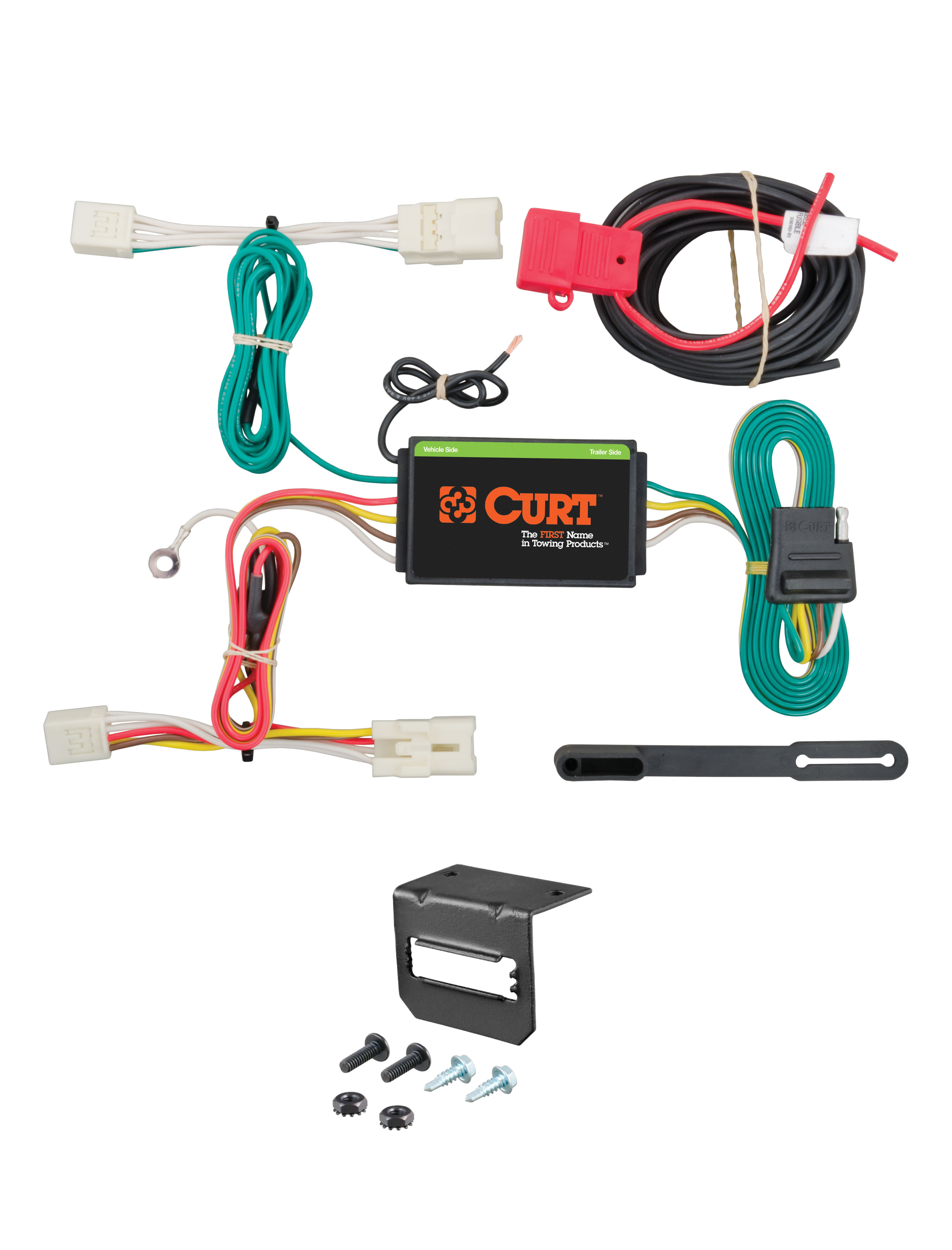 14-17 Hyundai Elantra GT Base, single exhaust only CURT 4-flat Plug and Play Trailer Wiring thumbnail 0