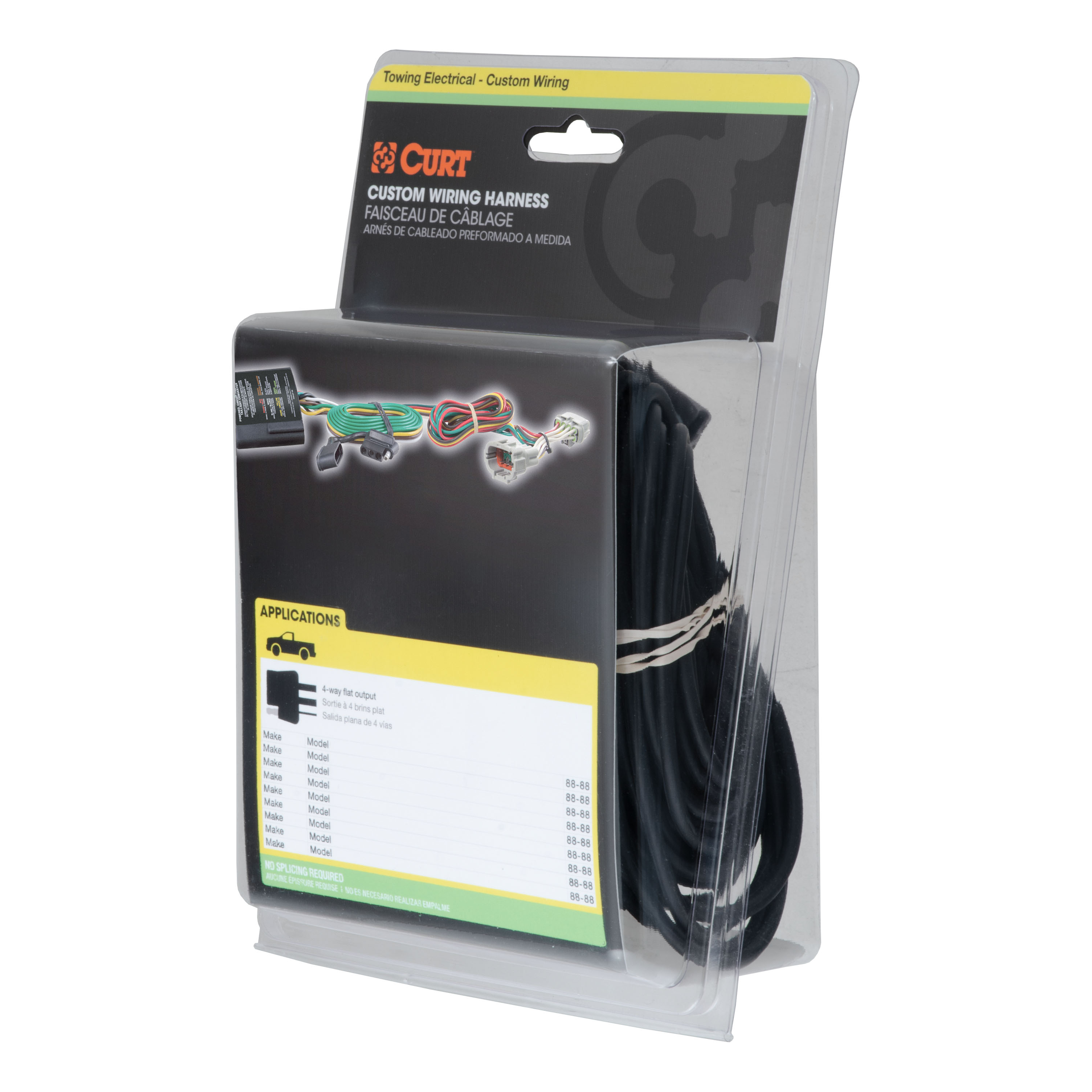 16-19 Volkswagen Passat Sedan, excluding hands free trunk CURT 4-flat Plug and Play Trailer Wiring thumbnail 5