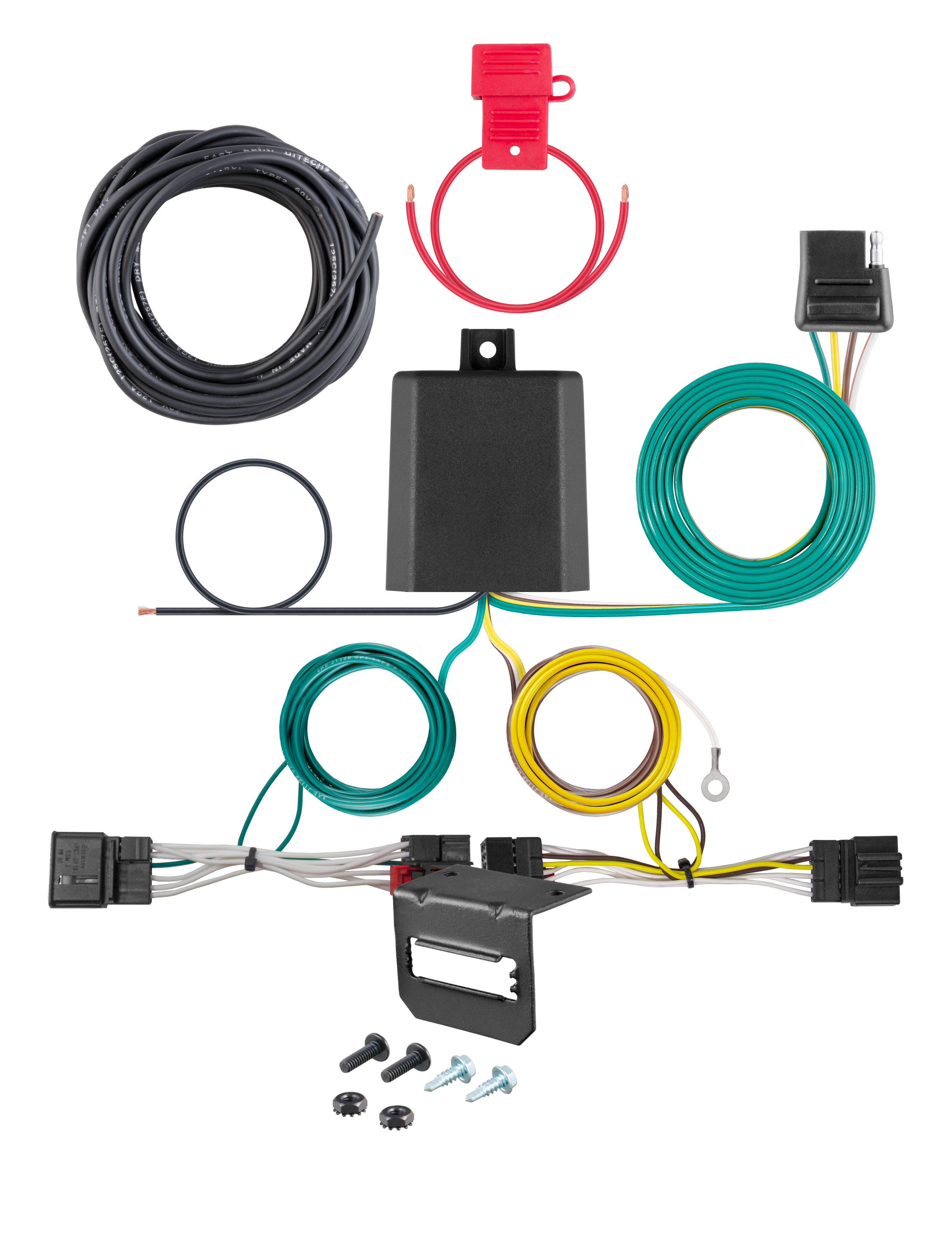 16-19 Volkswagen Passat Sedan, excluding hands free trunk CURT 4-flat Plug and Play Trailer Wiring thumbnail 0