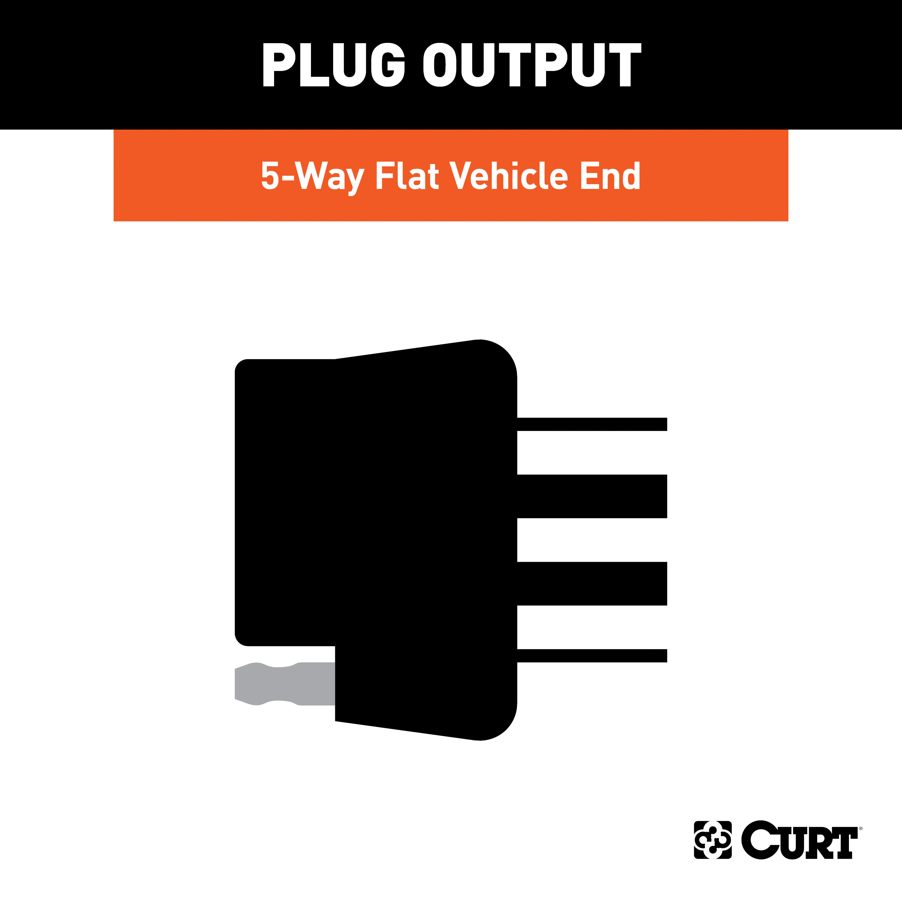 05-15 Toyota Tacoma CURT 5-Flat Plug and Play Trailer Wiring thumbnail 2