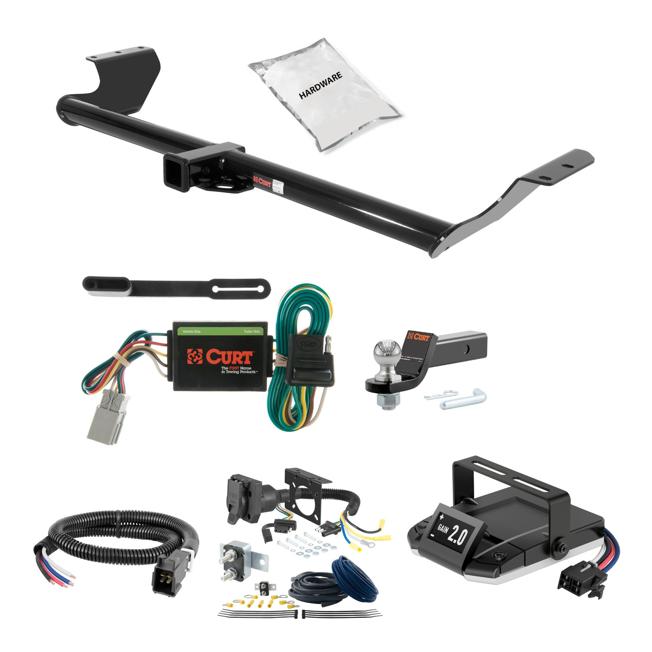 99-17 HONDA Odyssey 1.25 CURT Trailer Hitch + Assure Proportional Brake Controller Kit HBCW1373 thumbnail 0