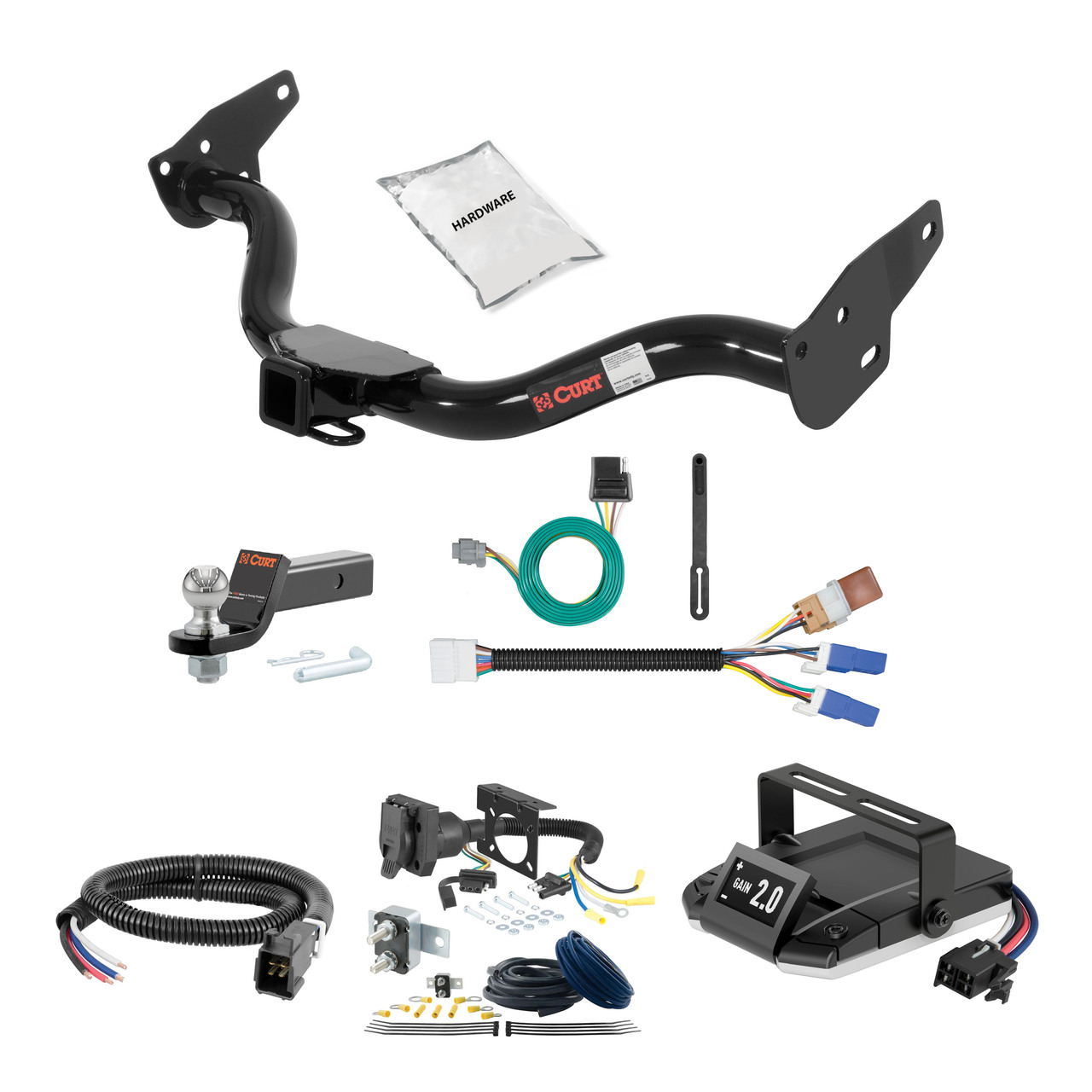 05-06 Nissan X-Trail 1.25 CURT Trailer Hitch + Assure Proportional Brake Controller Kit HBCW2088 thumbnail 0