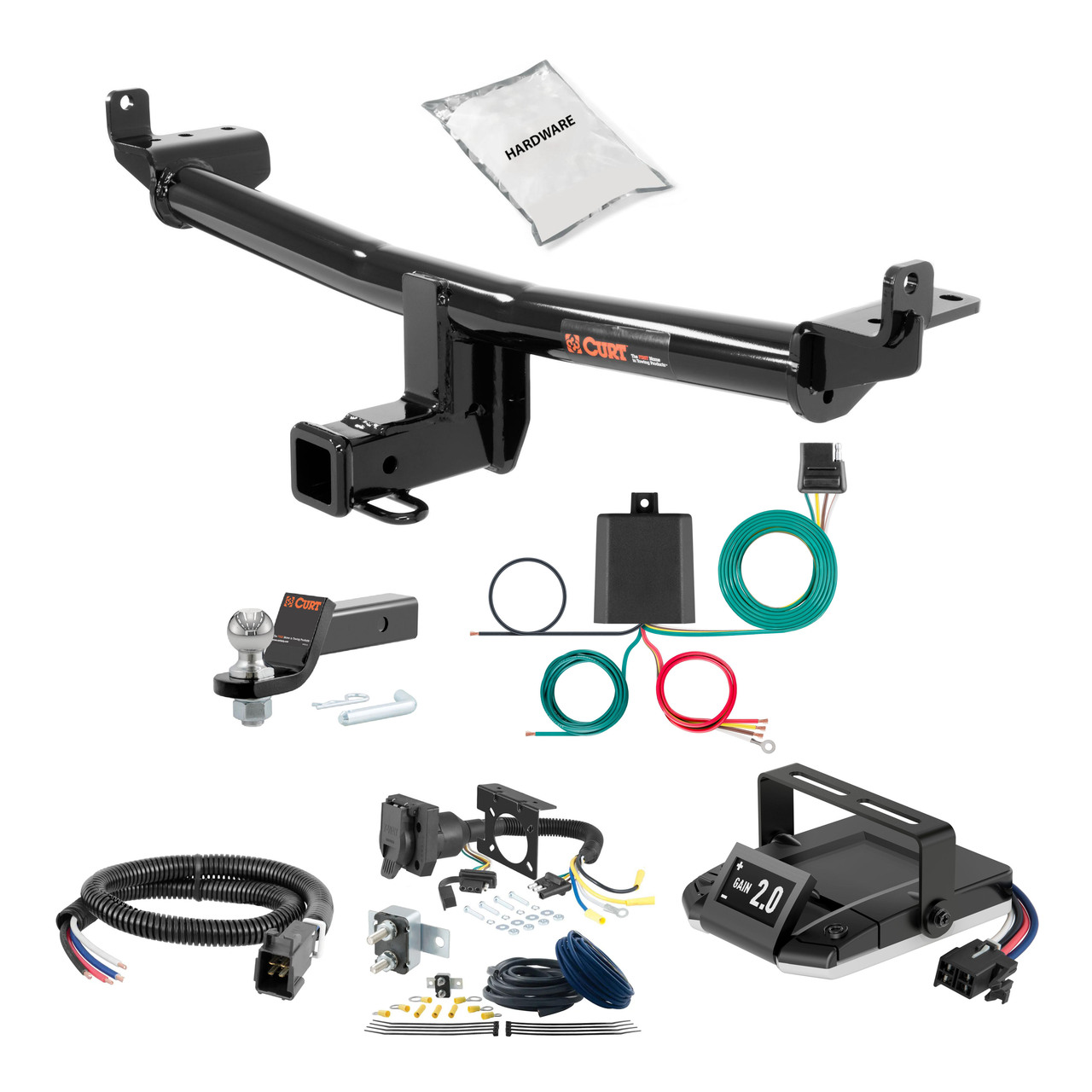 15-18 Audi Q3 1.25 CURT Trailer Hitch + Assure Proportional Brake Controller Kit HBCW59 thumbnail 0
