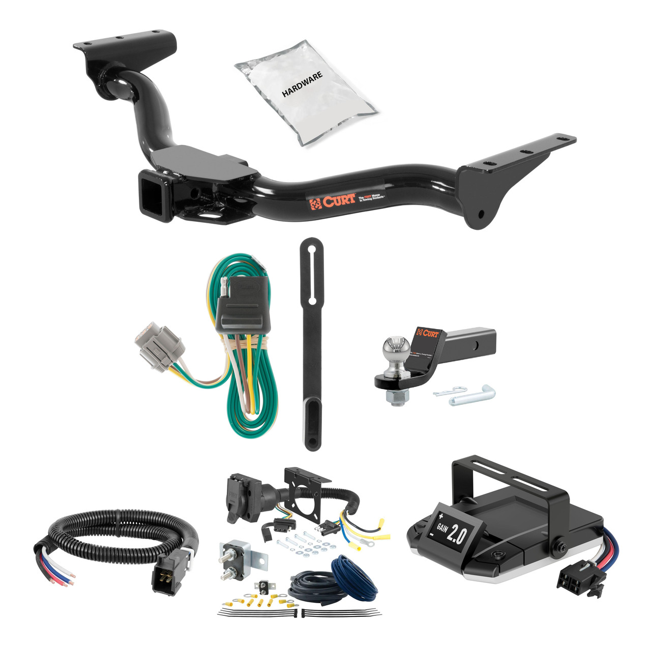 05-15 Nissan Xterra 2 CURT Trailer Hitch + Assure Proportional Brake Controller Kit HBCW2089 thumbnail 0