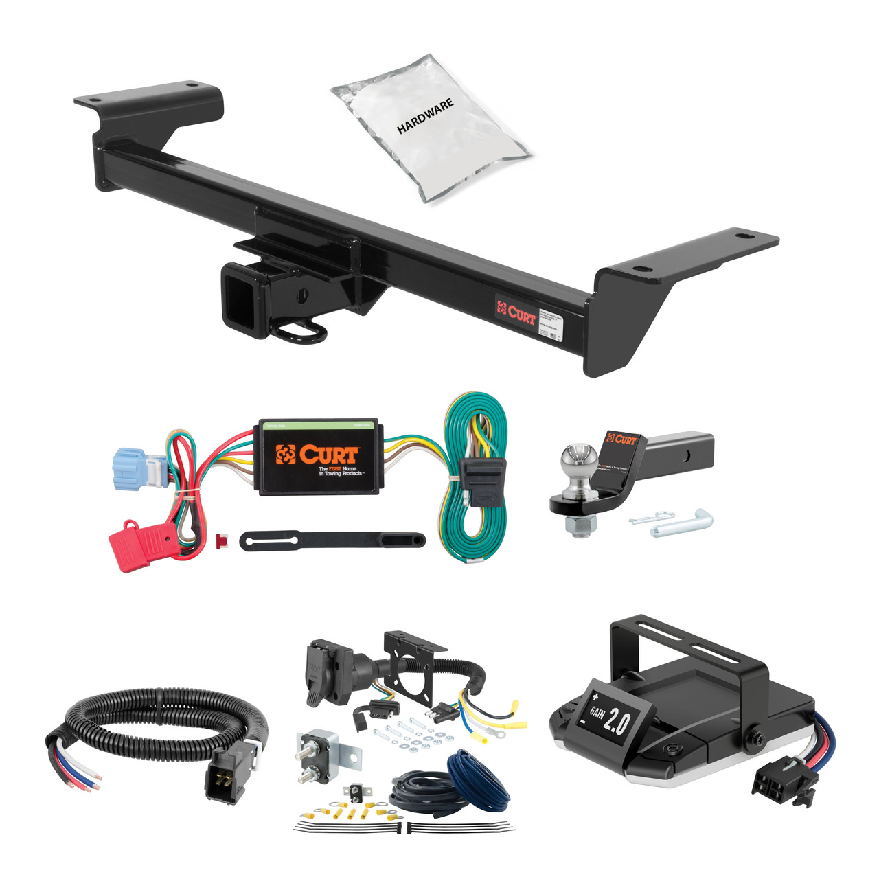 07-09 Acura RDX  1.25 CURT Trailer Hitch + Assure Proportional Brake Controller Kit HBCW16 thumbnail 0