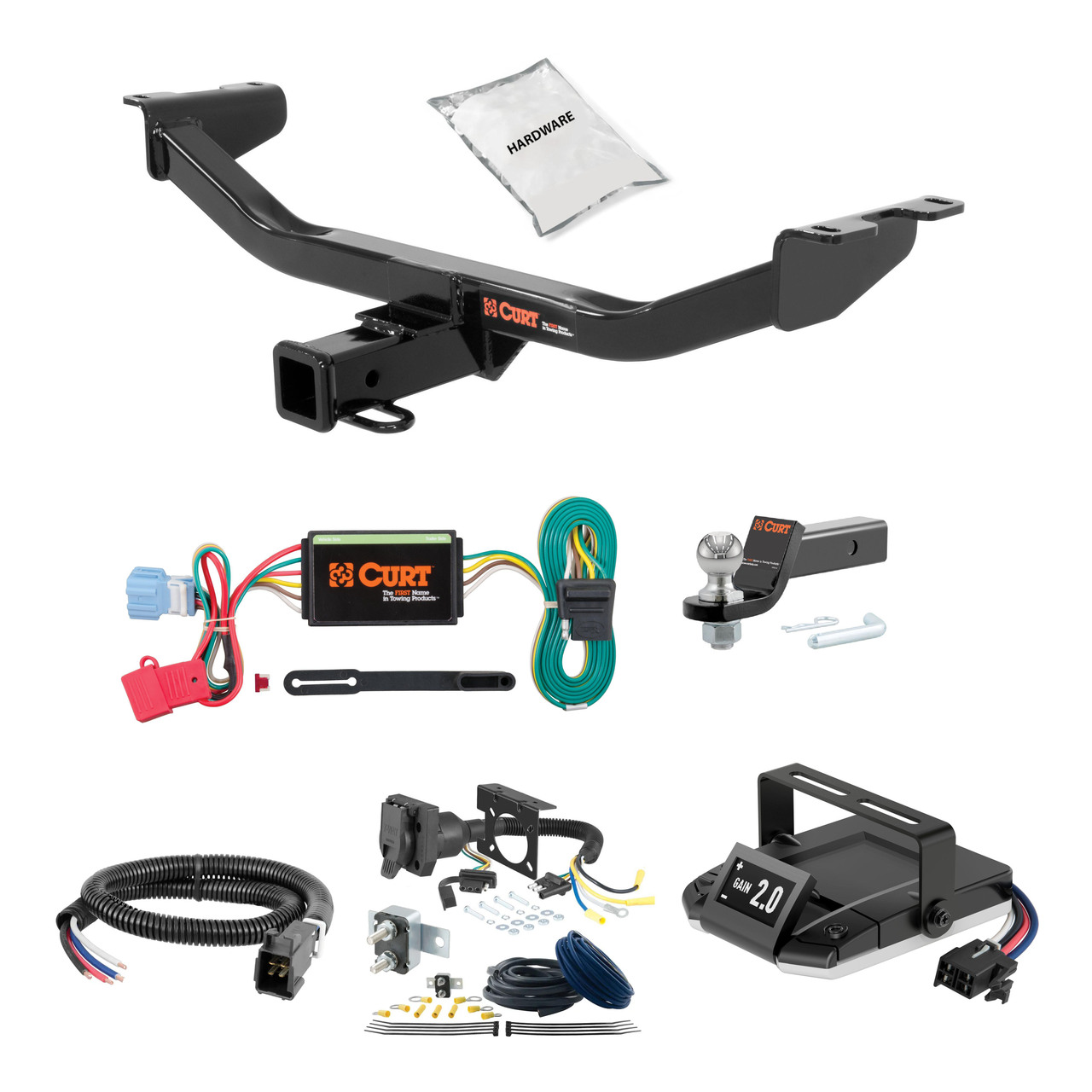 13-18 Acura RDX  1.25 CURT Trailer Hitch + Assure Proportional Brake Controller Kit HBCW13 thumbnail 0