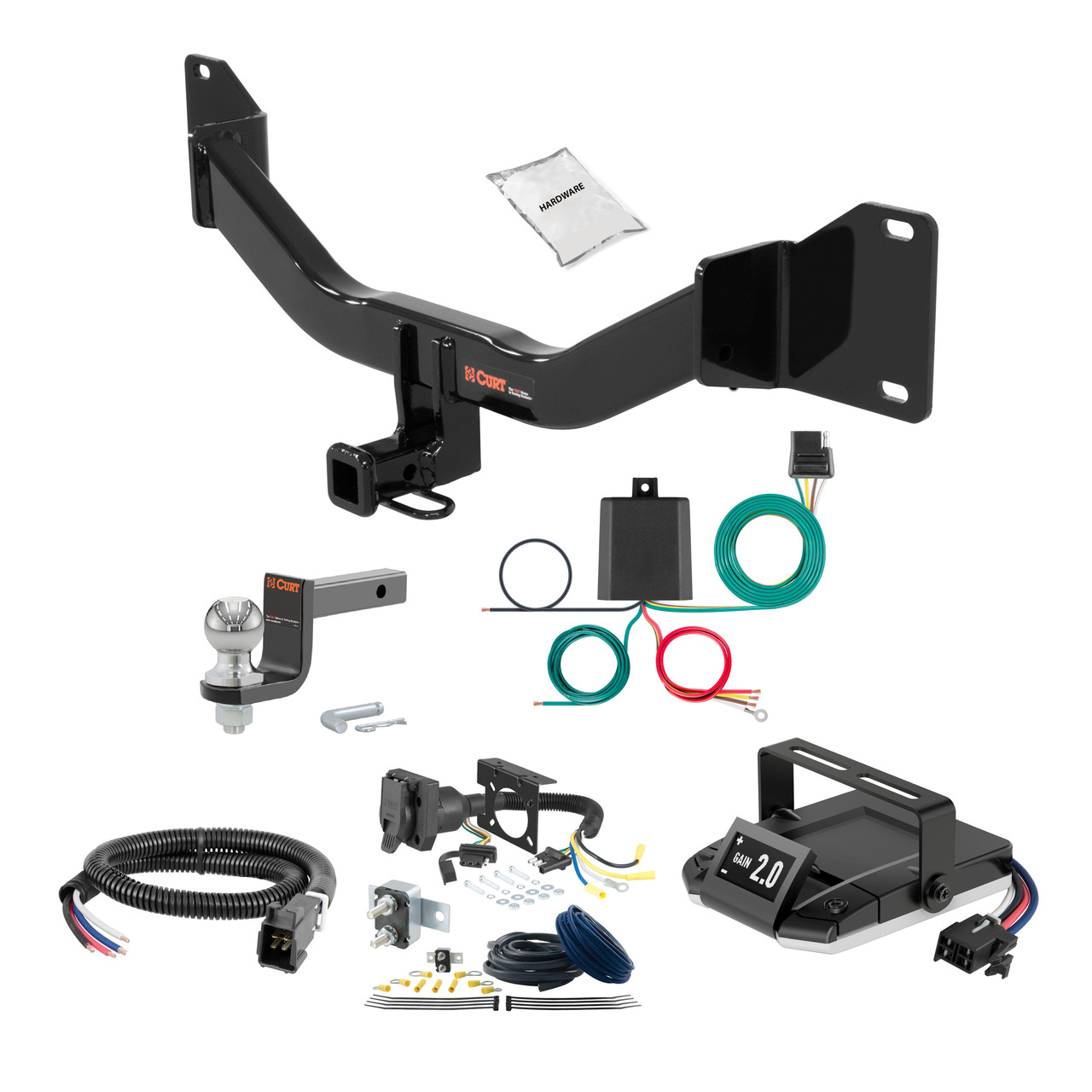 13-18 BMW 320i 1.25 CURT Trailer Hitch + Assure Proportional Brake Controller Kit HBCW85 thumbnail 0