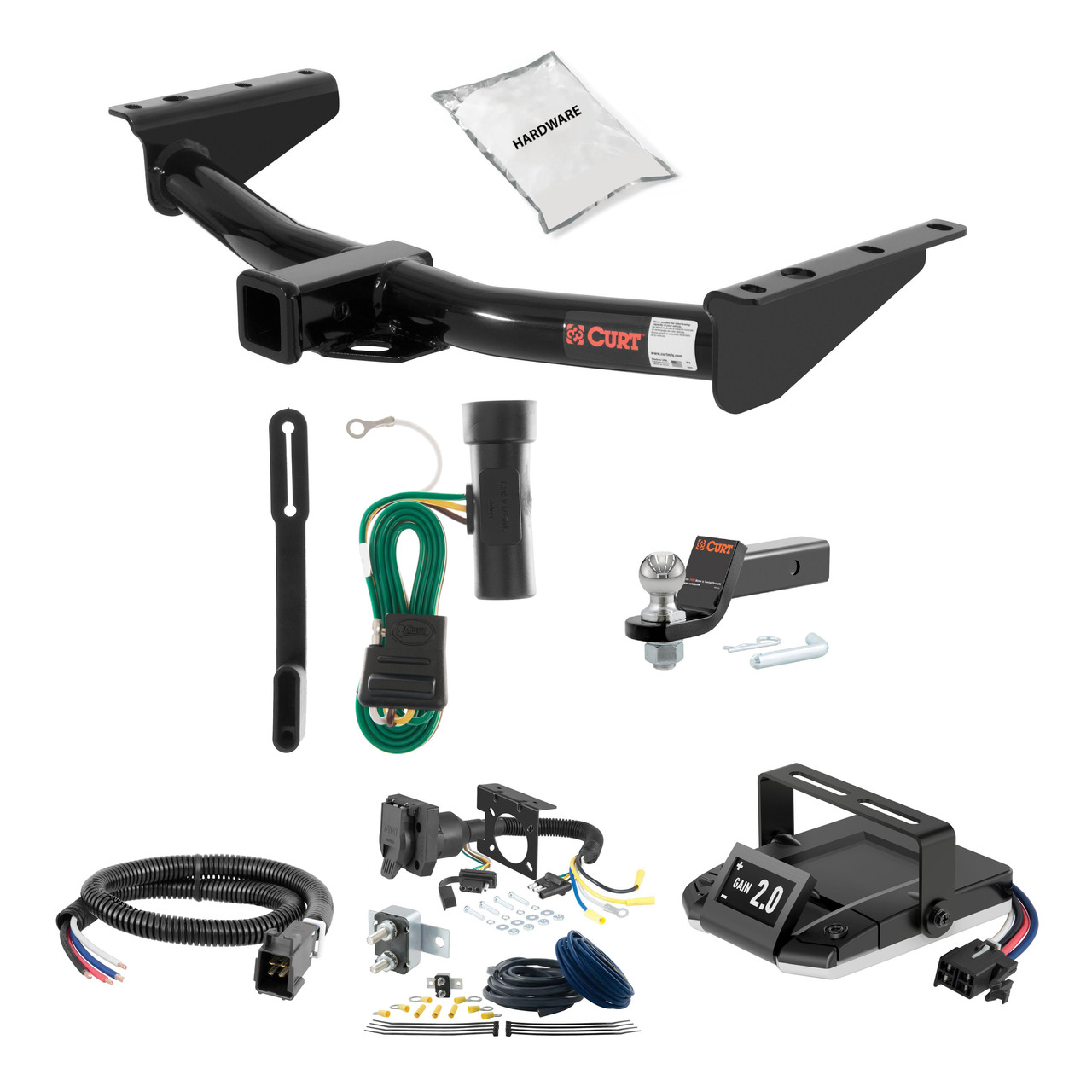 92-94 GMC Jimmy Full size 2 CURT Trailer Hitch + Assure Proportional Brake Controller Kit HBCW1073 thumbnail 0