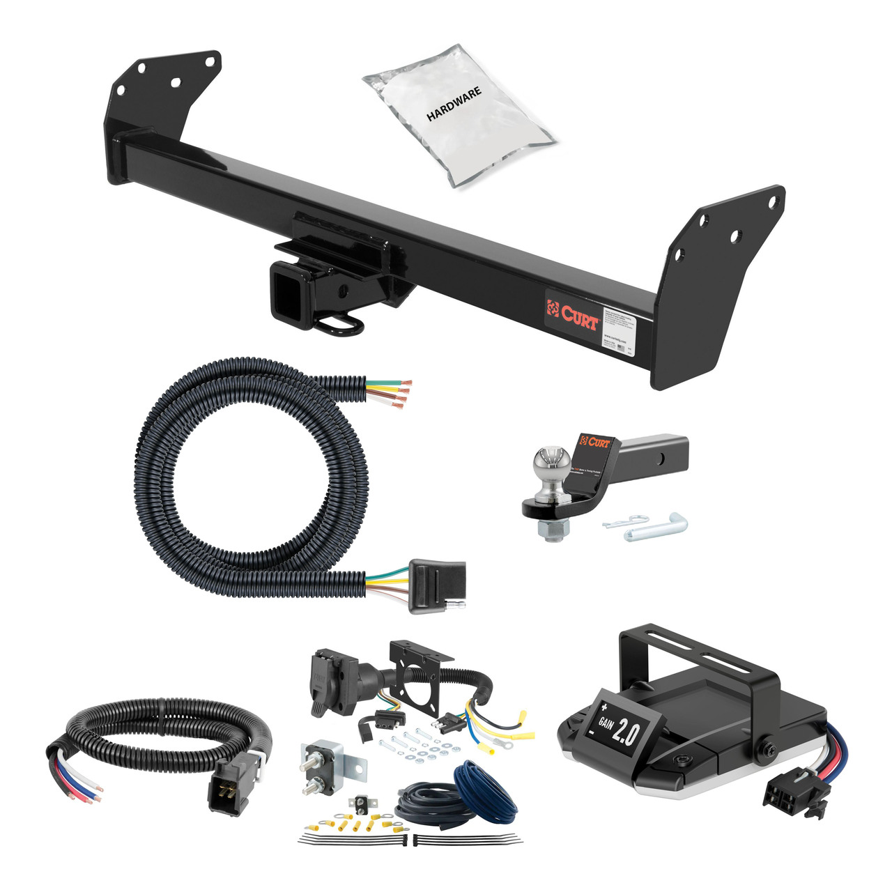 95-04 Oldmobile Bravada 2 CURT Trailer Hitch + Assure Proportional Brake Controller Kit HBCW2100 thumbnail 0