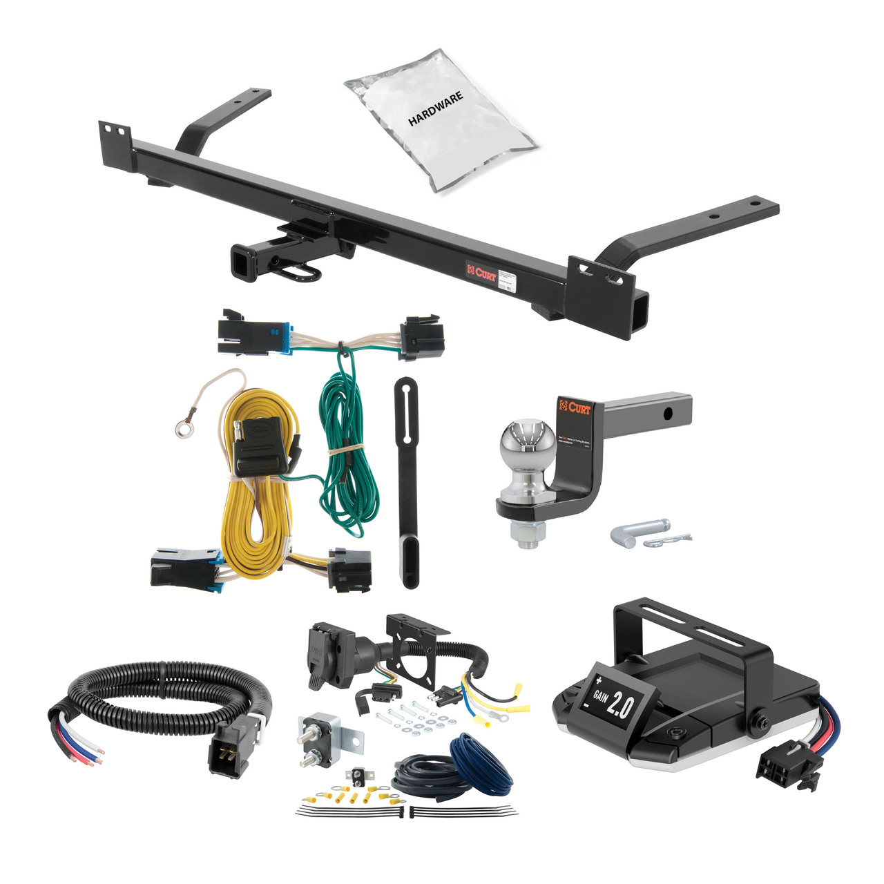 91-94 Oldmobile Bravada 2 CURT Trailer Hitch + Assure Proportional Brake Controller Kit HBCW2101 thumbnail 0