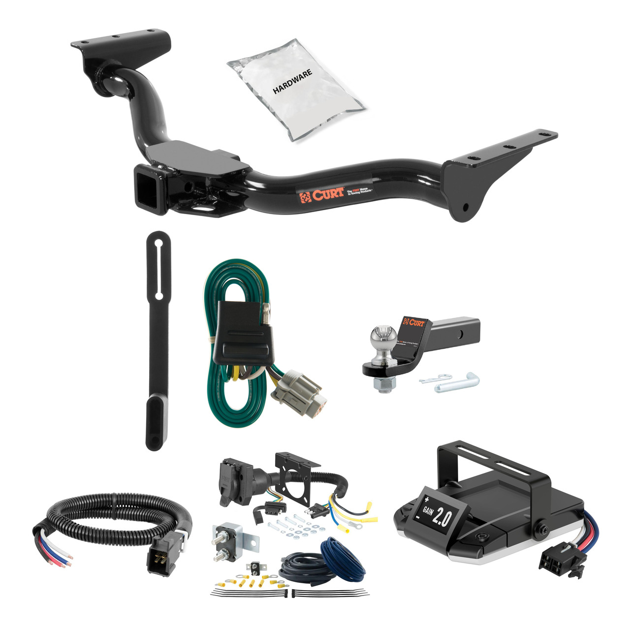 00-04 Nissan Xterra 2 CURT Trailer Hitch + Assure Proportional Brake Controller Kit HBCW2092 thumbnail 0