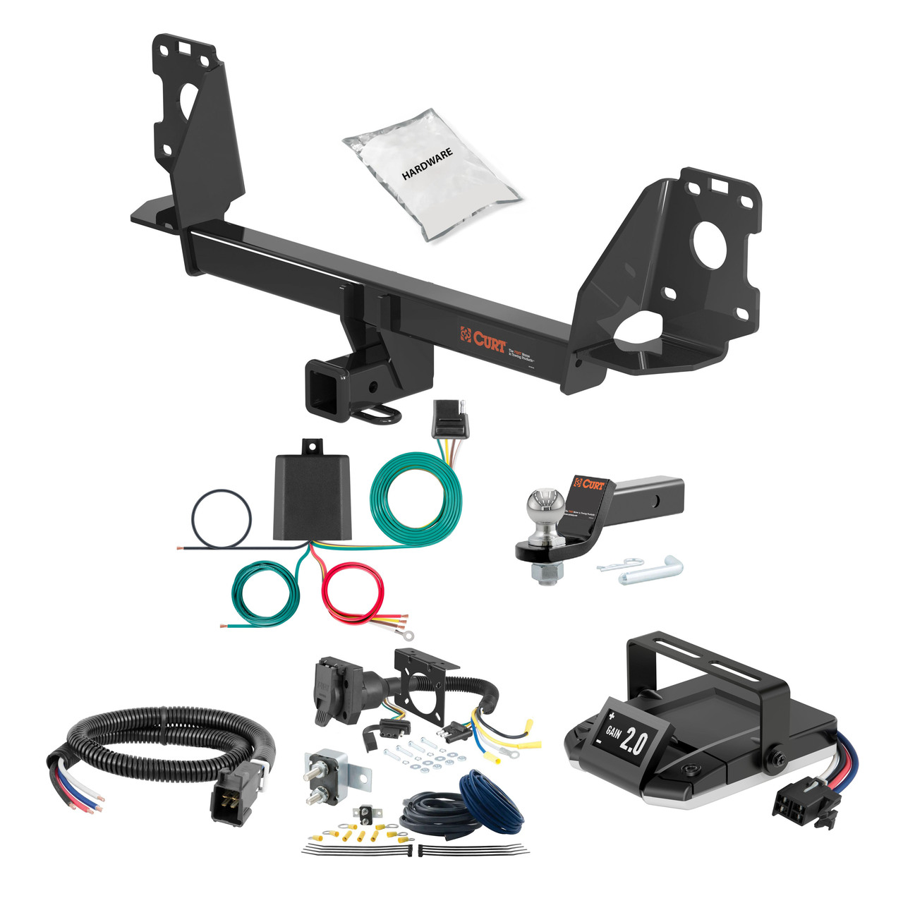 09-17 Audi Q5 Excluding hybrid 2 CURT Trailer Hitch + Assure Proportional Brake Controller Kit HBCW68 thumbnail 0