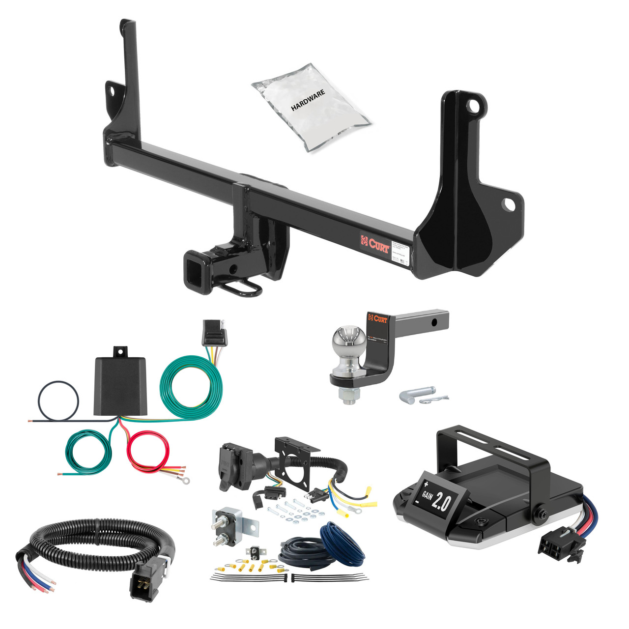 08-11 BMW 128i 1.25 CURT Trailer Hitch + Assure Proportional Brake Controller Kit HBCW76 thumbnail 0