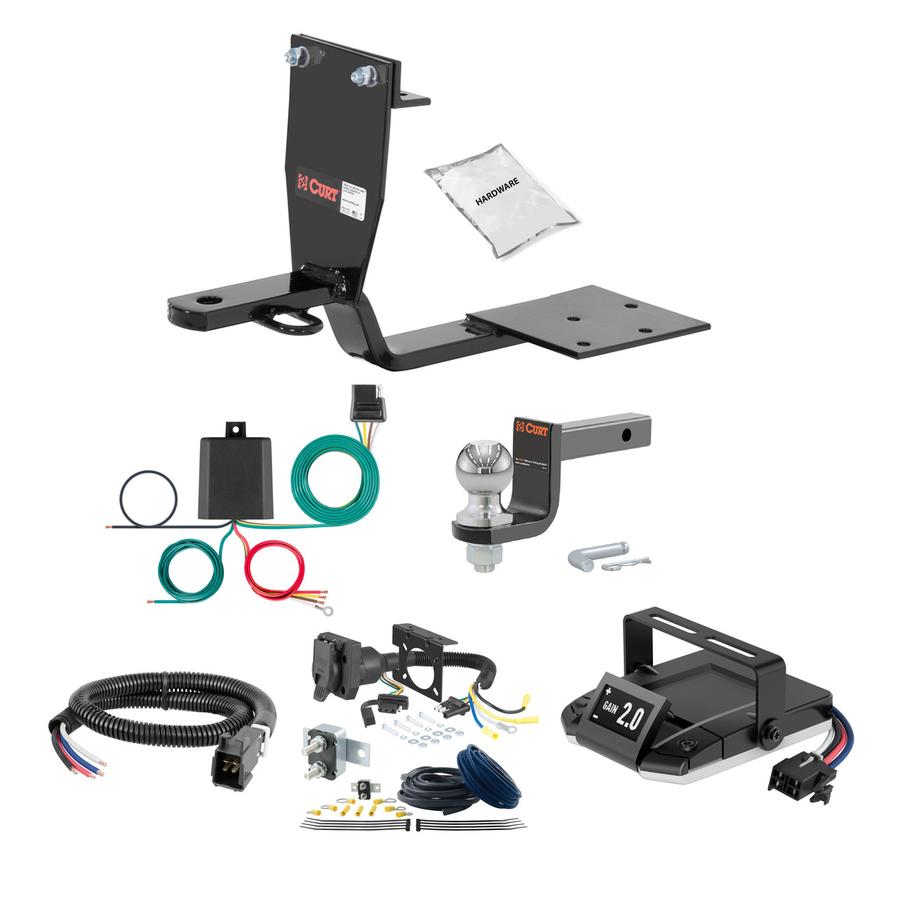 17-21 BMW 230i xDrive 1.25 CURT Trailer Hitch + Assure Proportional Brake Controller Kit HBCW81 thumbnail 0