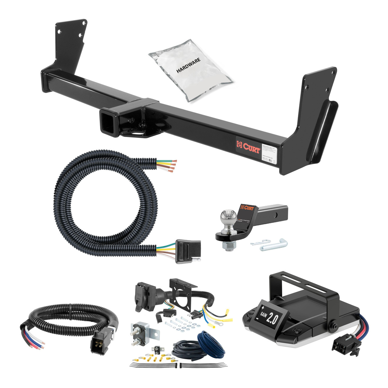 73-91 GMC Jimmy Full size 2 CURT Trailer Hitch + Assure Proportional Brake Controller Kit HBCW1075 thumbnail 0
