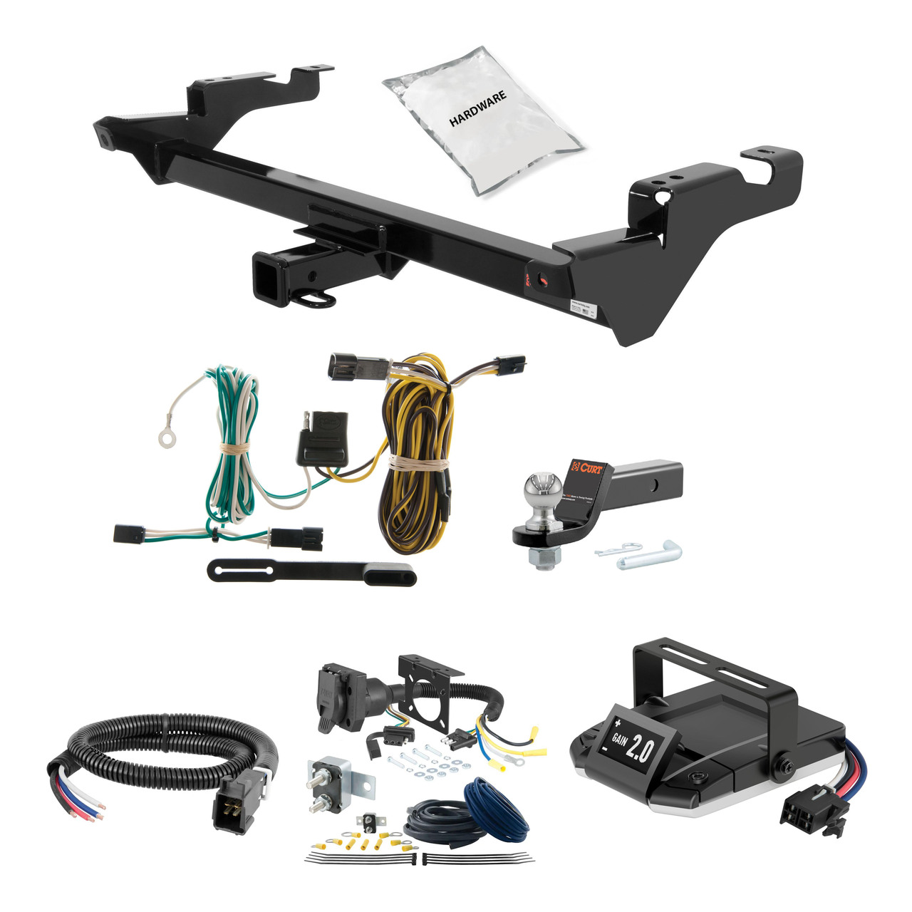 04-12 GMC Canyon 2 CURT Trailer Hitch + Assure Proportional Brake Controller Kit HBCW1070 thumbnail 0