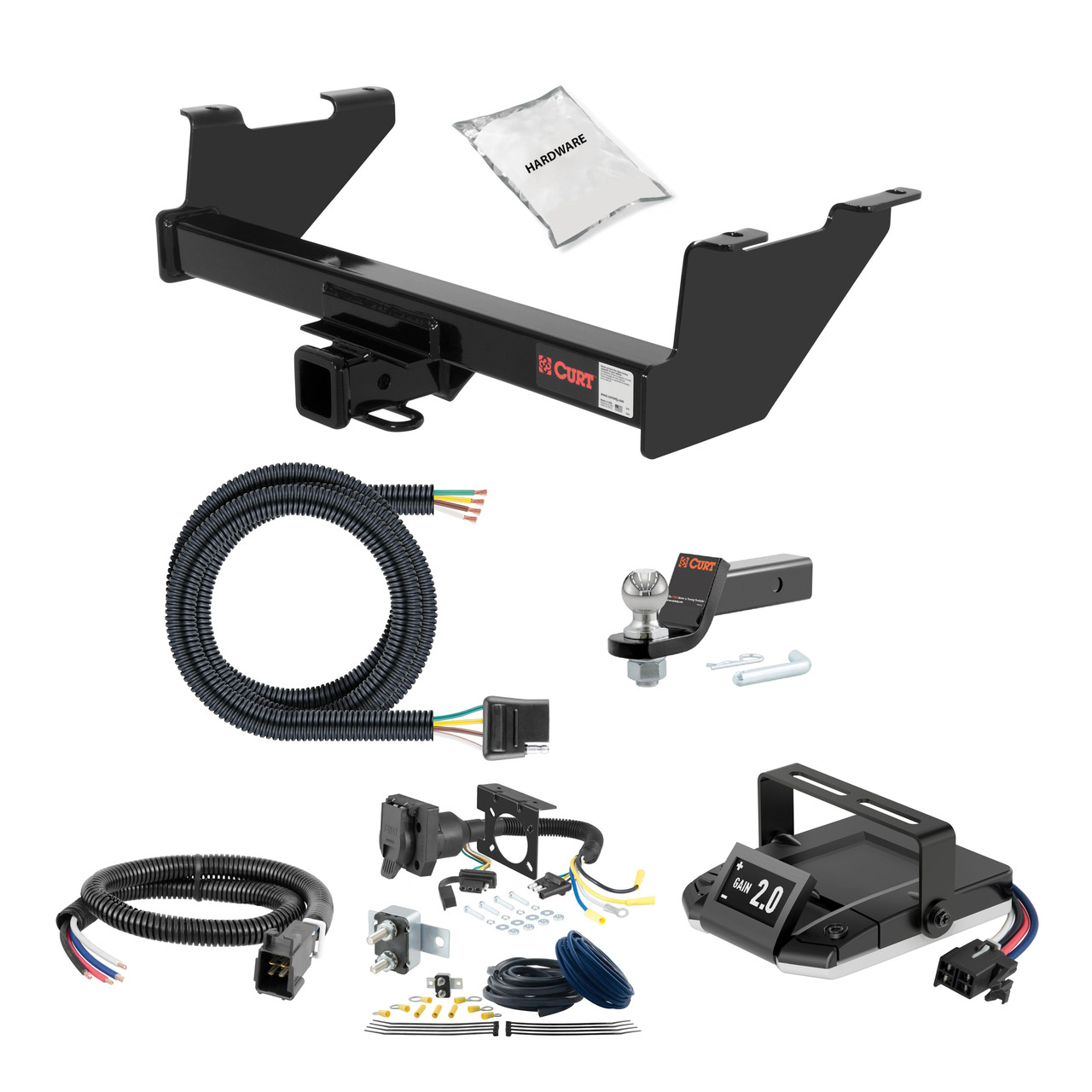 92-94 GMC Jimmy Full size 2 CURT Trailer Hitch + Assure Proportional Brake Controller Kit HBCW1074 thumbnail 0