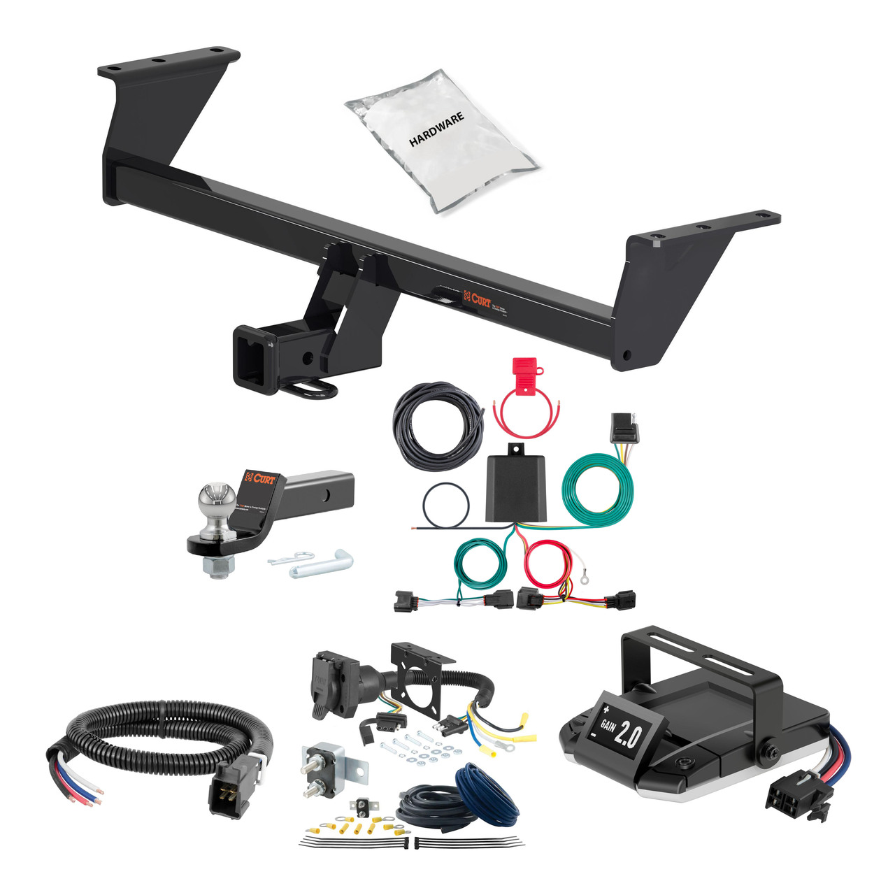 14-15 Nissan Rogue Select 2 CURT Trailer Hitch + Assure Proportional Brake Controller Kit HBCW2068 thumbnail 0