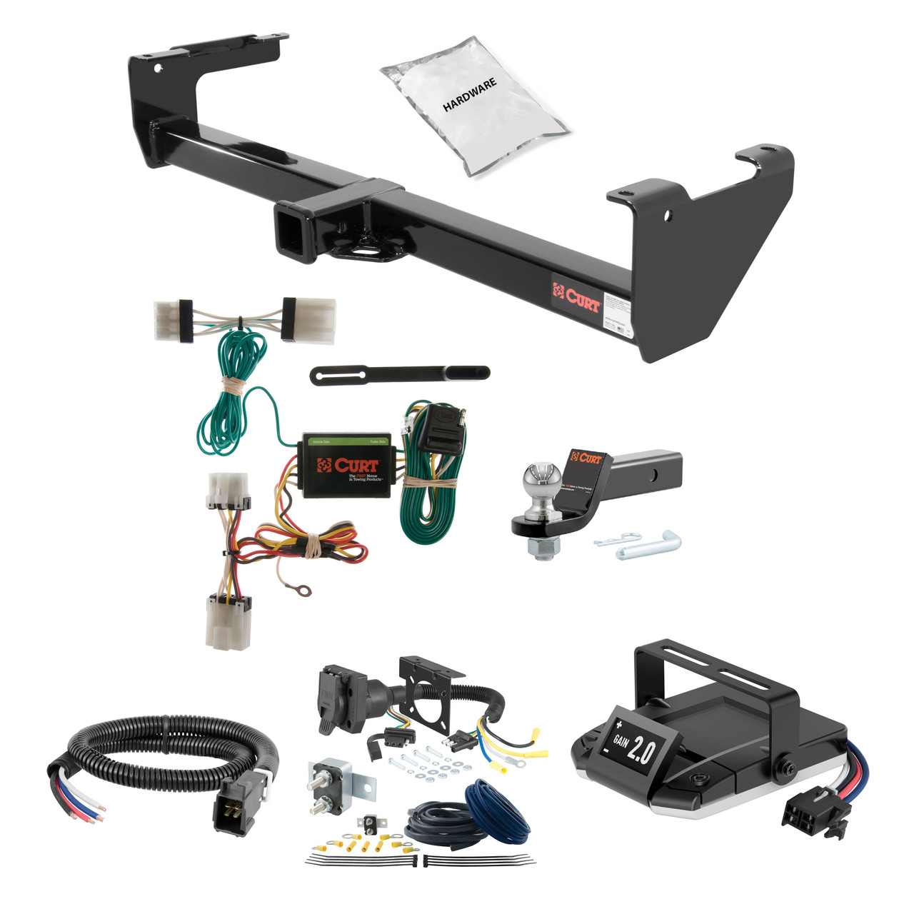87-95 Nissan Pathfinder 2 CURT Trailer Hitch + Assure Proportional Brake Controller Kit HBCW2052 thumbnail 0