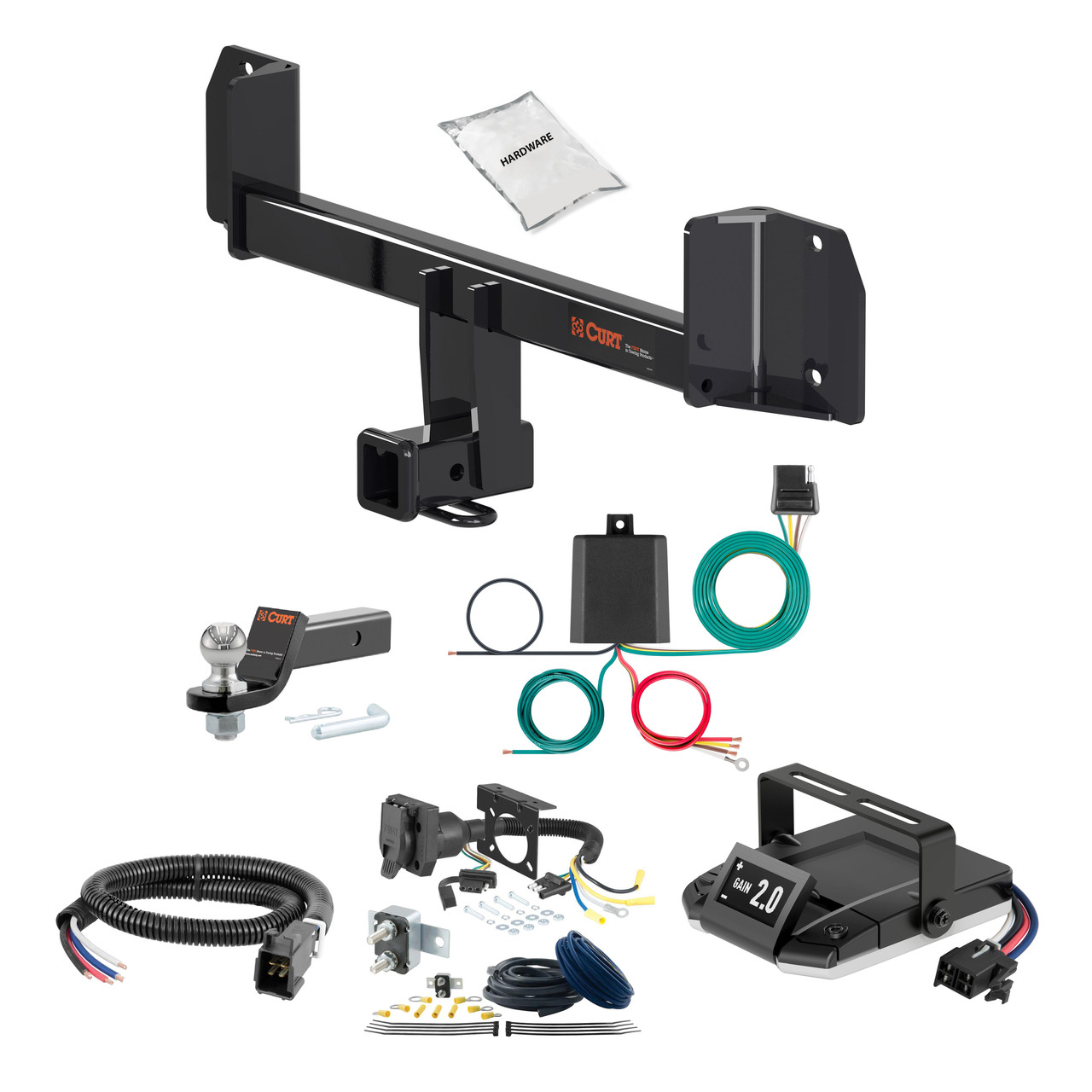 11-24 BMW X3  2 CURT Trailer Hitch + Assure Proportional Brake Controller Kit HBCW166 thumbnail 0