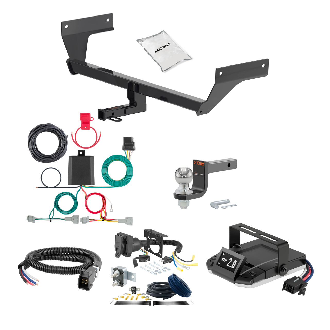 99-02 Nissan Quest 2 CURT Trailer Hitch + Assure Proportional Brake Controller Kit HBCW2062 thumbnail 0