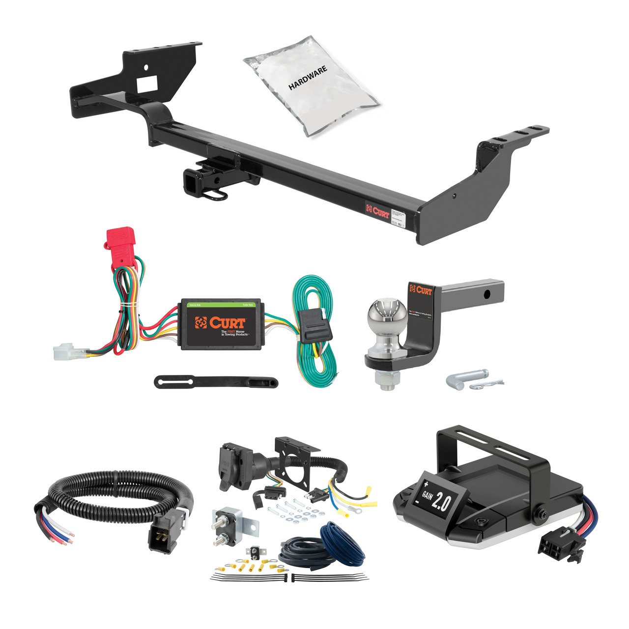 09-13 Subaru Forester 2 CURT Trailer Hitch + Assure Proportional Brake Controller Kit HBCW2270 thumbnail 0