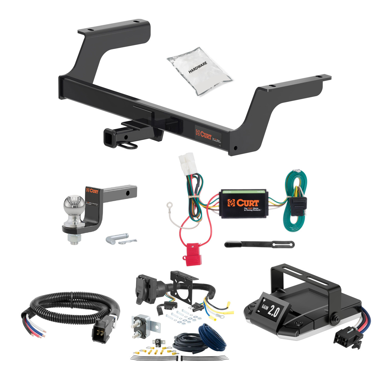 13-20 Subaru BRZ 1.25 CURT Trailer Hitch + Assure Proportional Brake Controller Kit HBCW2256 thumbnail 0