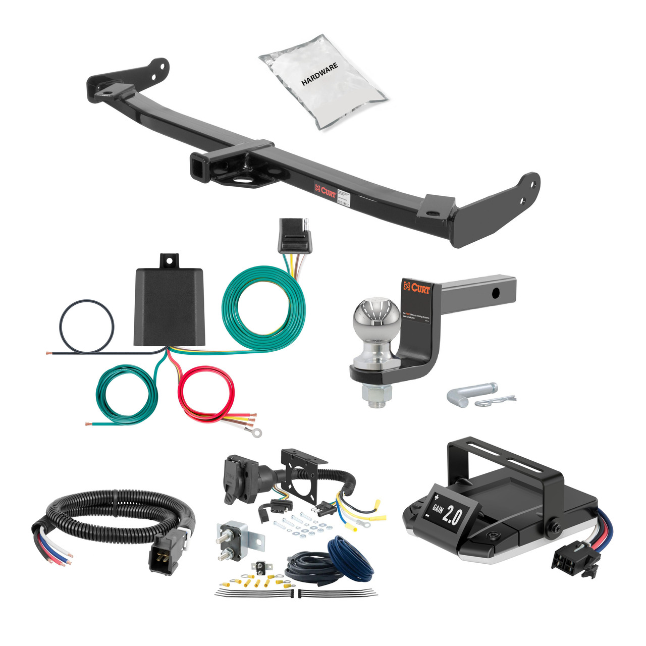 06-07 Subaru B9 Tribeca 2 CURT Trailer Hitch + Assure Proportional Brake Controller Kit HBCW2254 thumbnail 0