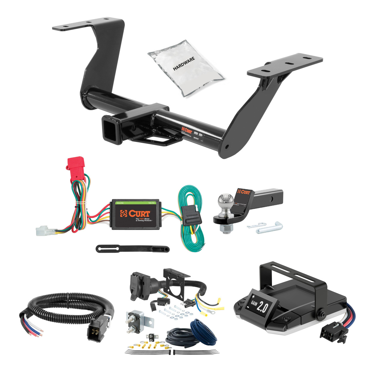 14-18 Subaru Forester 1.25 CURT Trailer Hitch + Assure Proportional Brake Controller Kit HBCW2266 thumbnail 0