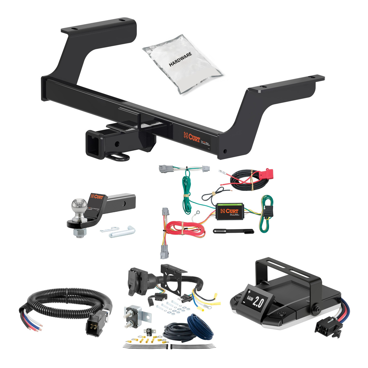 18-24 Subaru Crosstrek Excluding hybrid 1.25 CURT Trailer Hitch + Assure Proportional Brake Controller Kit HBCW2257 thumbnail 0