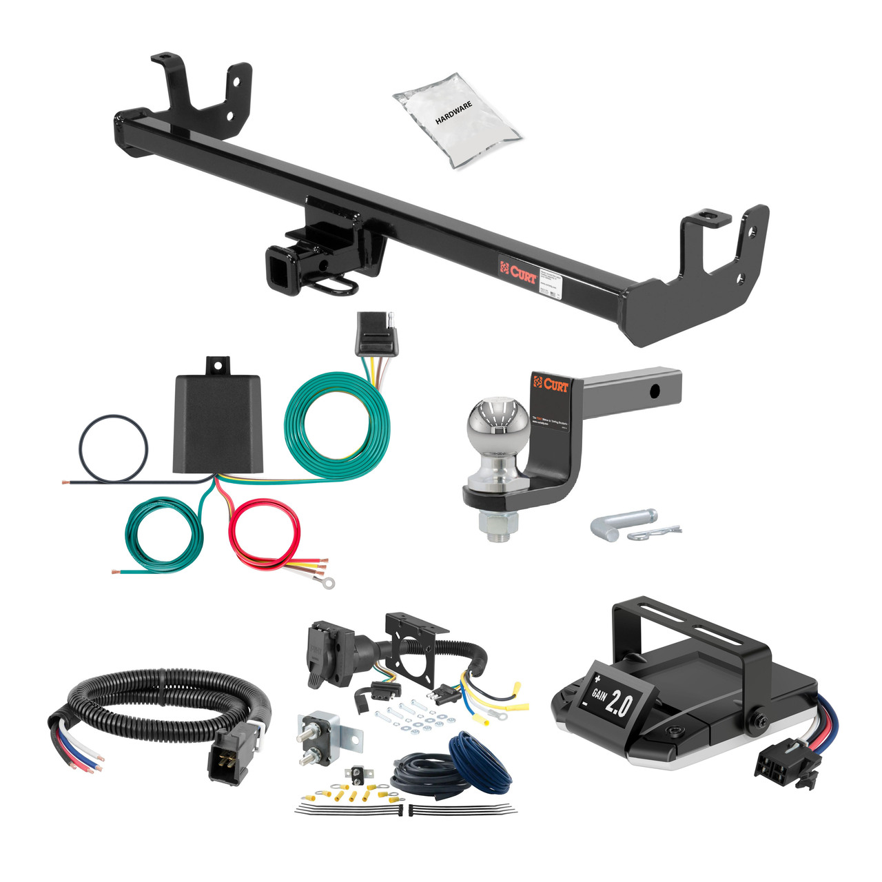 16-16 Scion iM 1.25 CURT Trailer Hitch + Assure Proportional Brake Controller Kit HBCW2240 thumbnail 0